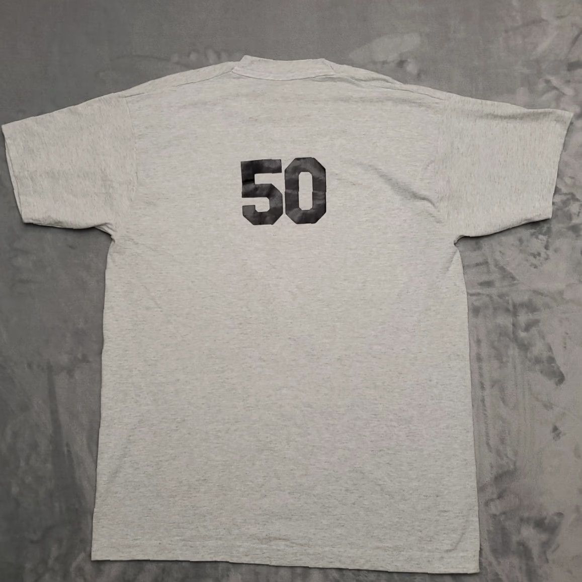 Fruit Of The Loom VTG Single Stitch T Shirt Mens L Gray Over the Hill 50 Duh? USA TEE 90s Mens Shirt Size US L / EU 52-54 / 3 - 6 Thumbnail