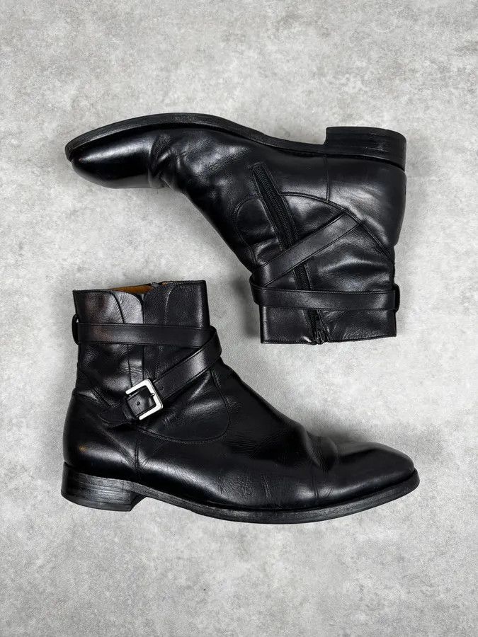 Paraboot Paraboot Black Buckle Leather Boots Size US 8 / EU 41 - 3 Thumbnail