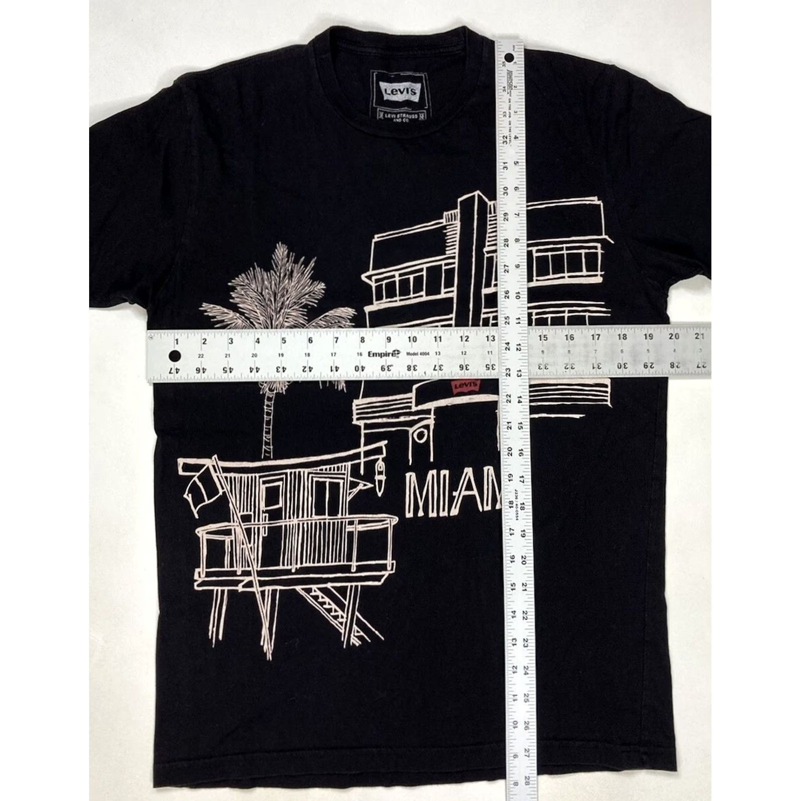 Levi's VINTAGE Levi’s Miami Florida Graphic T-shirt Men Medium Black Short Sleeve Size US M / EU 48-50 / 2 - 5 Thumbnail