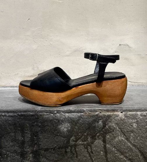 Tricot Comme des Garcons tricot COMME des GARÇONS 1990s Wooden Panel Leather Shoes Size US 6.5 / IT 36.5 - 6 Thumbnail