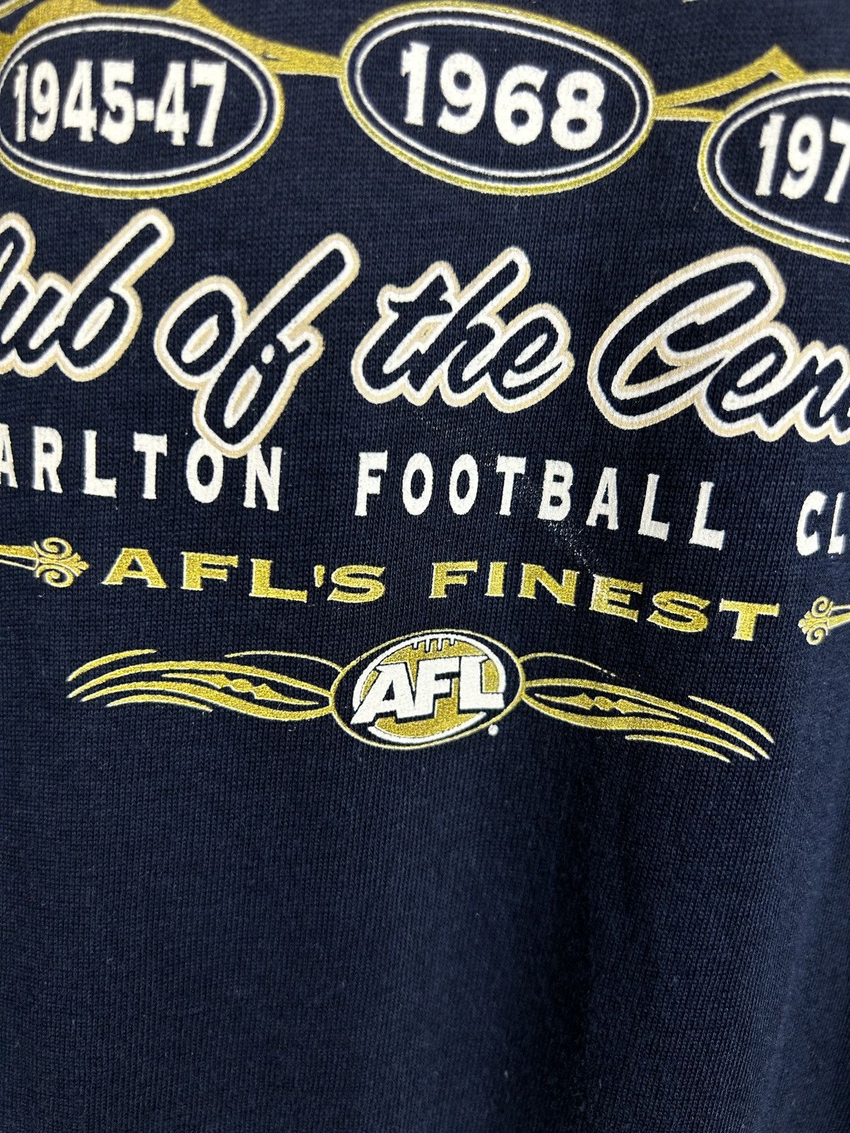 NFL 90s AFL 1999 Carlton FC 20 Century Premierships T-Shirt XL Size US XL / EU 56 / 4 - 3 Thumbnail