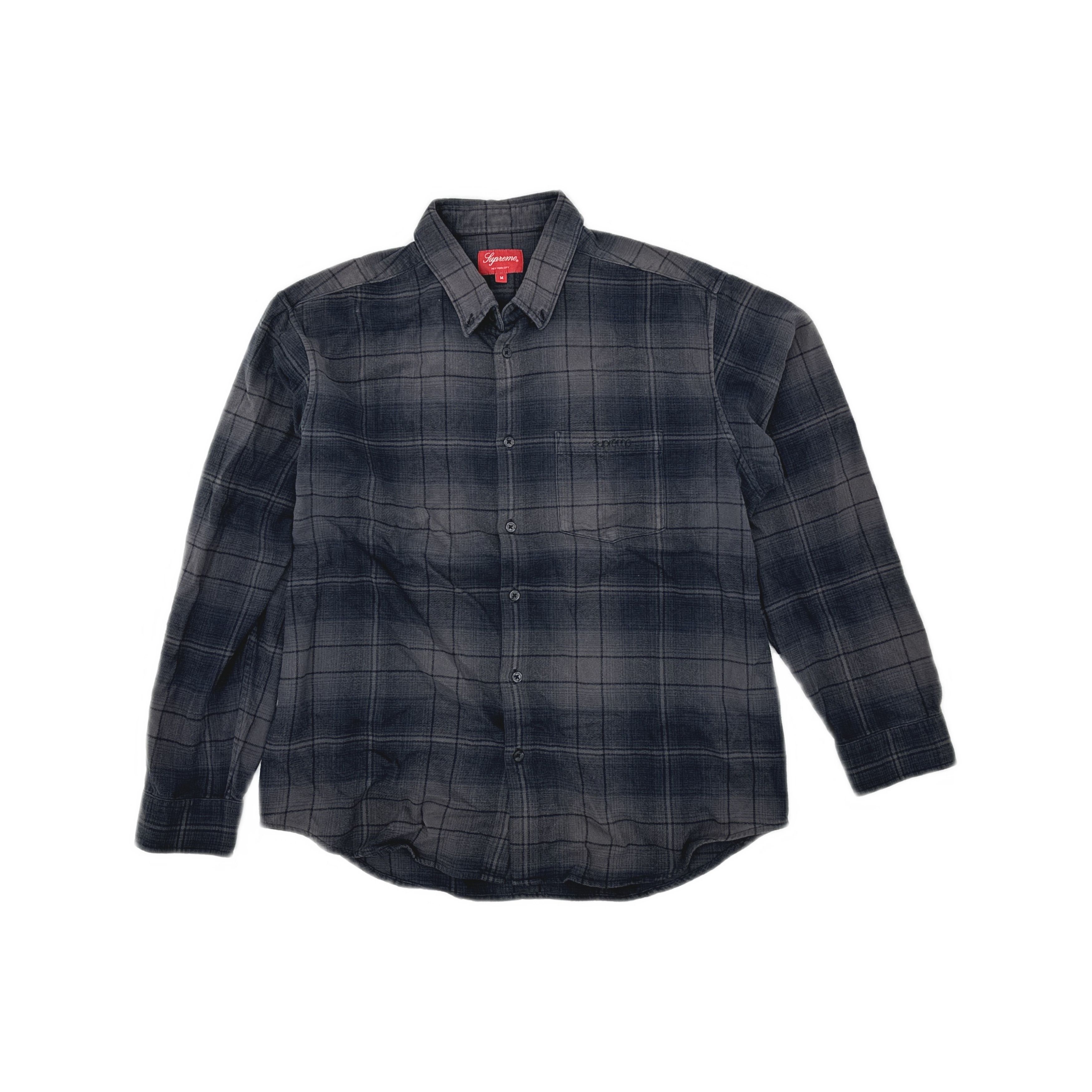 Supreme Supreme Shadow Plaid Zip Up Flannel Shirt in Green Brown