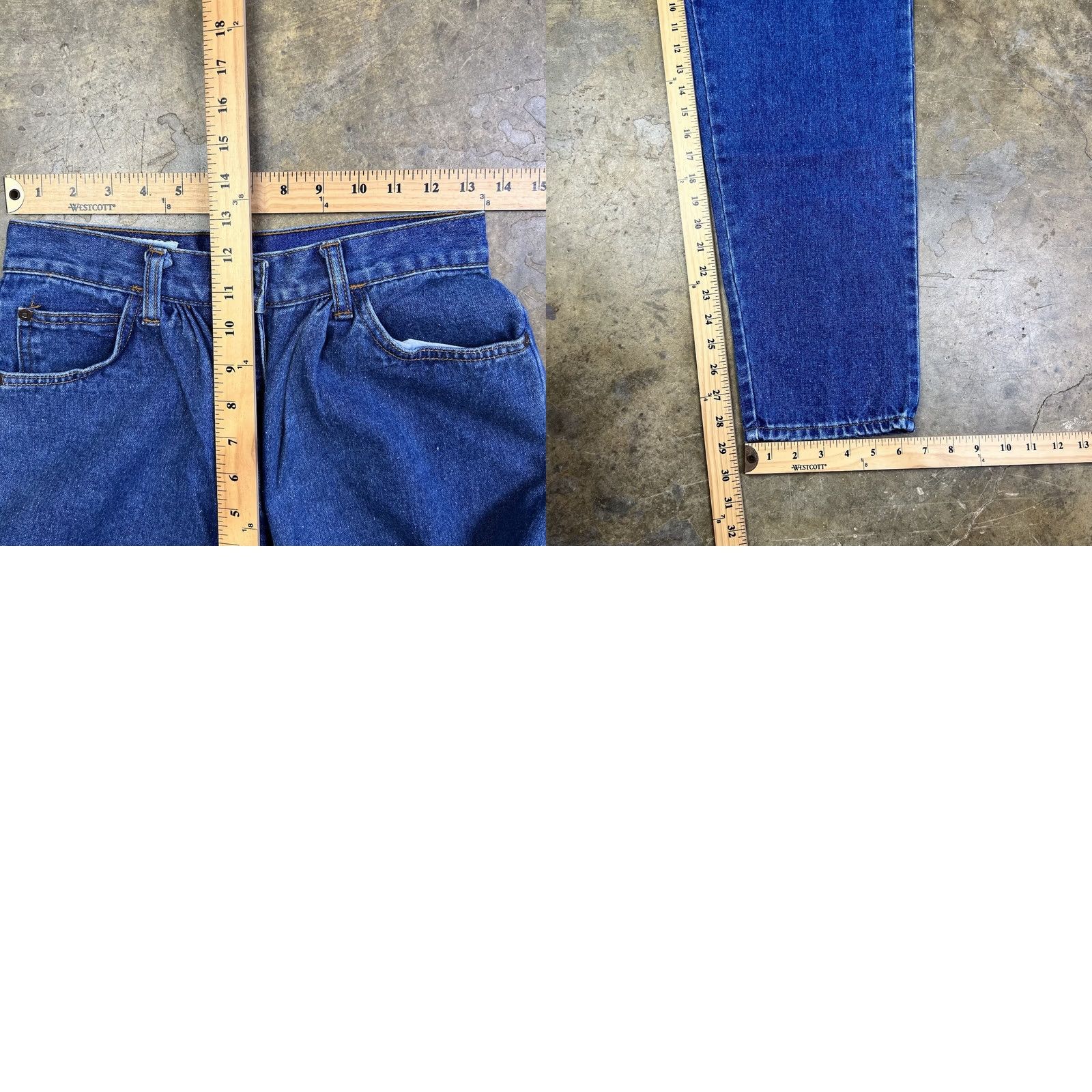 Vintage VINTAGE E.V. LTD. Jeans Womens 90s Denim High Rise Mom 27x29 Tapered Leg 100% Cotton Blue Size 27" / US 4 / IT 40 - 8 Thumbnail