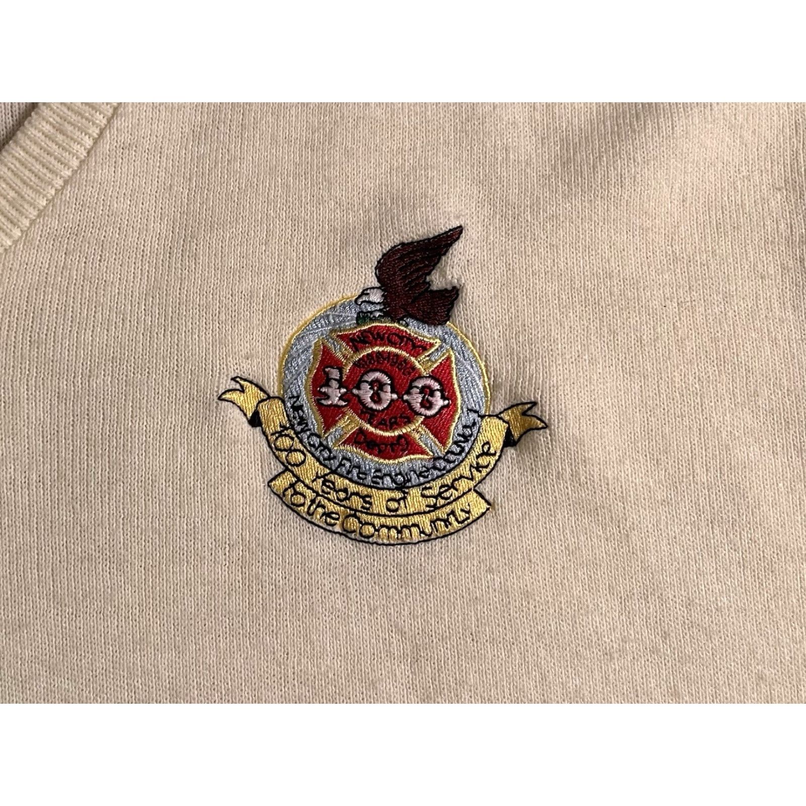 London Fog VINTAGE London Fog Sweater Shirt Men’s L Cream 80s 1988 City Classic Retro Embroidered Logo Knit Crew Neck Lightweight Oversized Solid Ivory Size US L / EU 52-54 / 3 - 3 Thumbnail