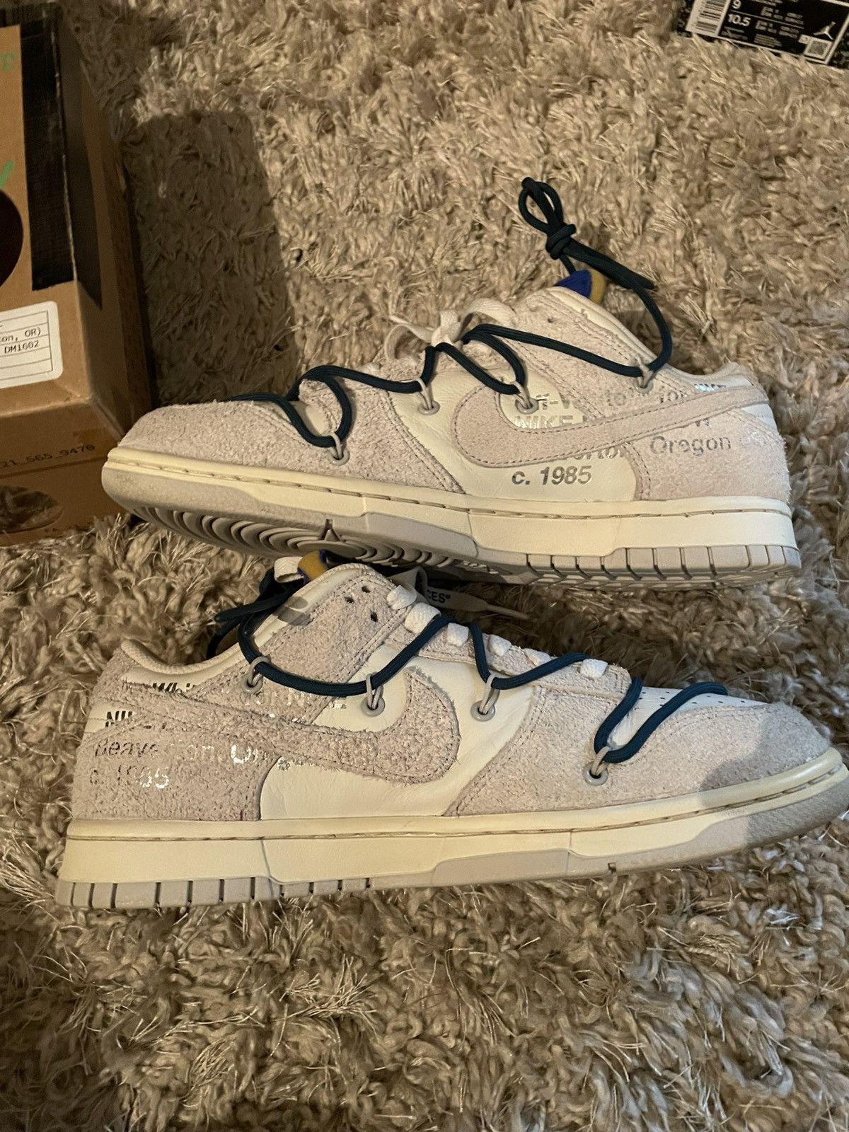 Nike × Off-White OFF WHITE x Nike Dunk Low Lot 16 Size US 8.5 / EU 41-42 - 3 Thumbnail