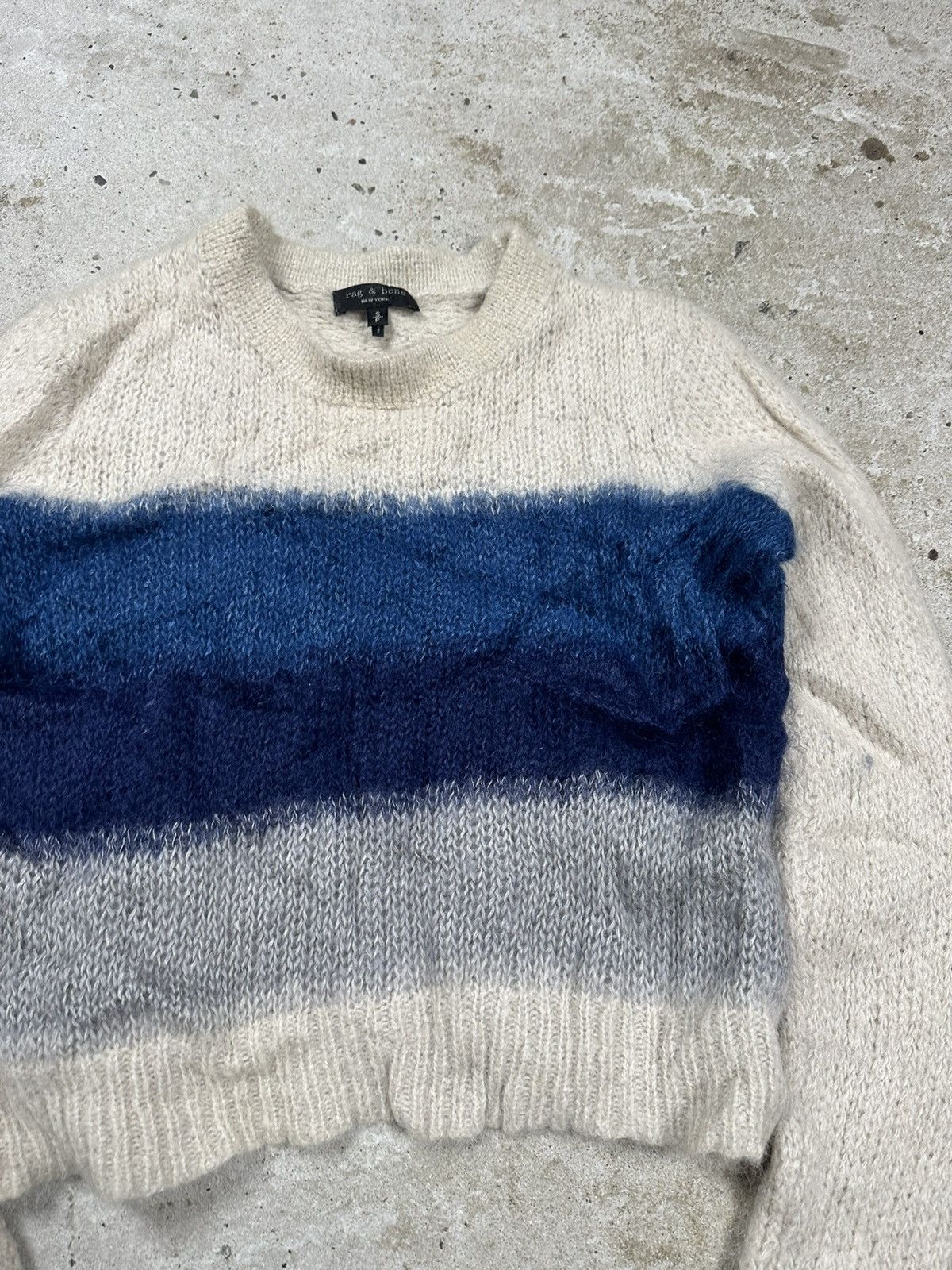 Rag & Bone Rag & Bone Striped Wool Mohair Alpaca Sweater Size S / US 4 / IT 40 - 7 Thumbnail