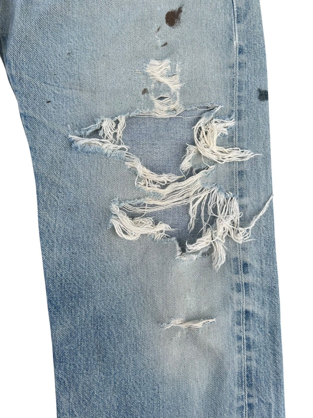 Levi's 80's THRASHED Levi's 524 Reconstructed Repair Denim Size US 34 / EU 50 - 4 Thumbnail