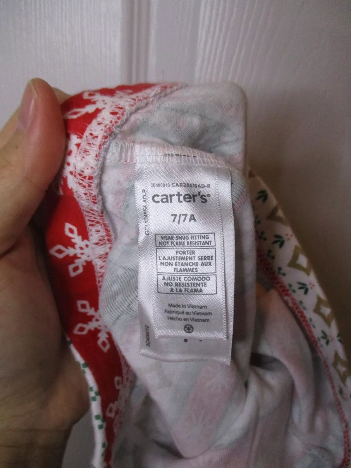 Other Carter's Girls Christmas Pajama Pants Size 7/7A Size 28" / US 6 / IT 42 - 4 Thumbnail