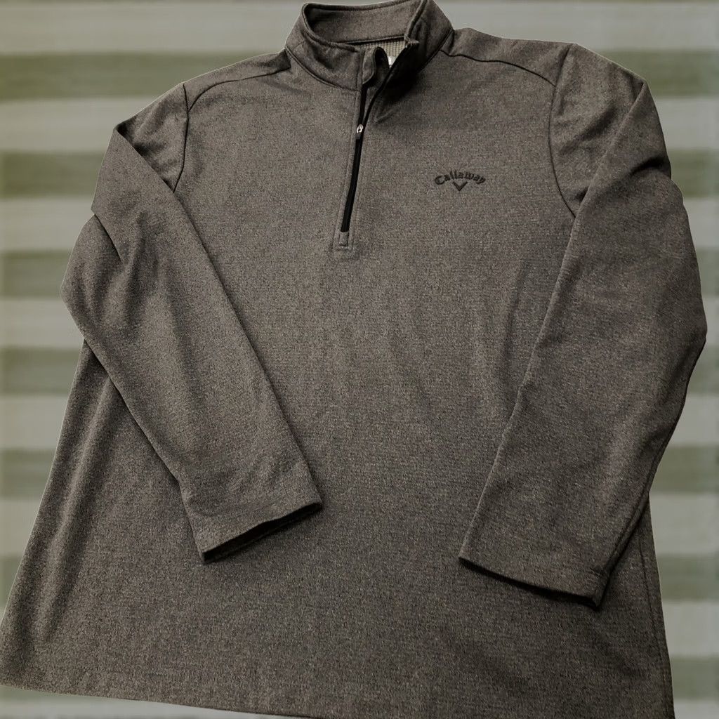 Callaway CALLAWAY 1/4 ZIP GOLF PULLOVER MENS LARGE GRAY Size US L / EU 52-54 / 3 - 1 Thumbnail