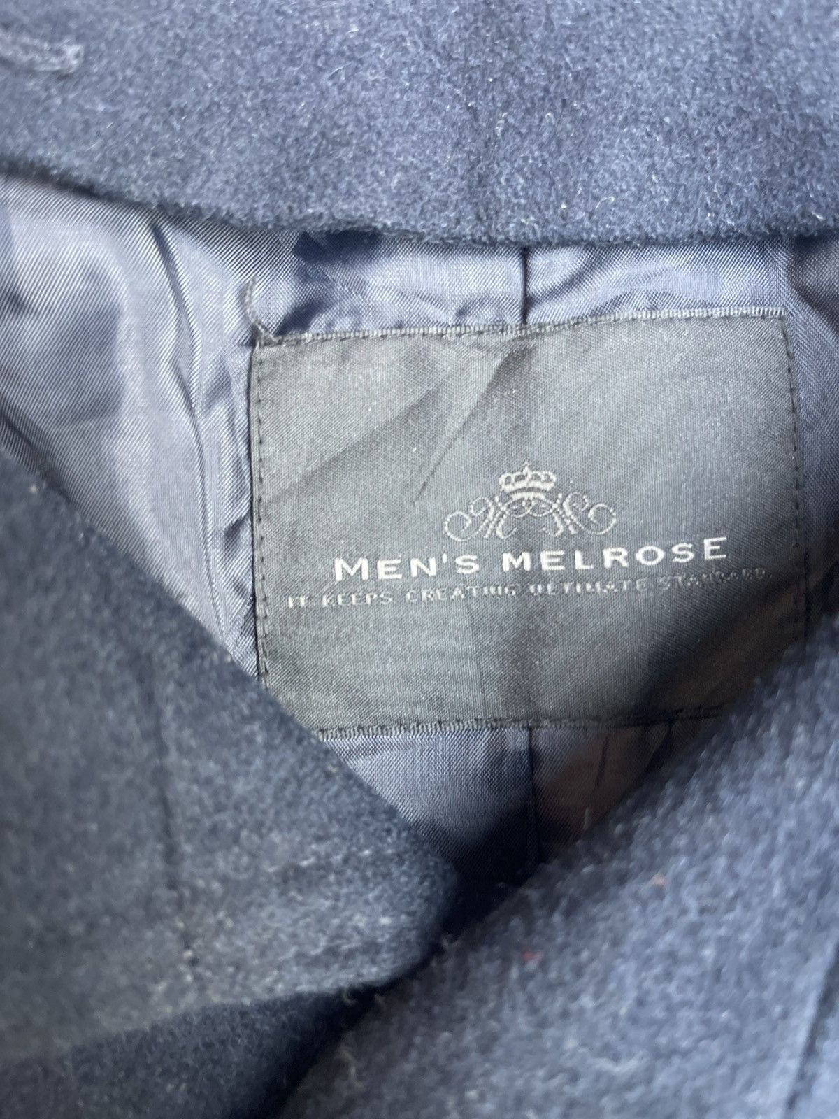 Melrose Men’s Melrose Wool Navy Coat - Classic Button Front Size US S / EU 44-46 / 1 - 3 Thumbnail