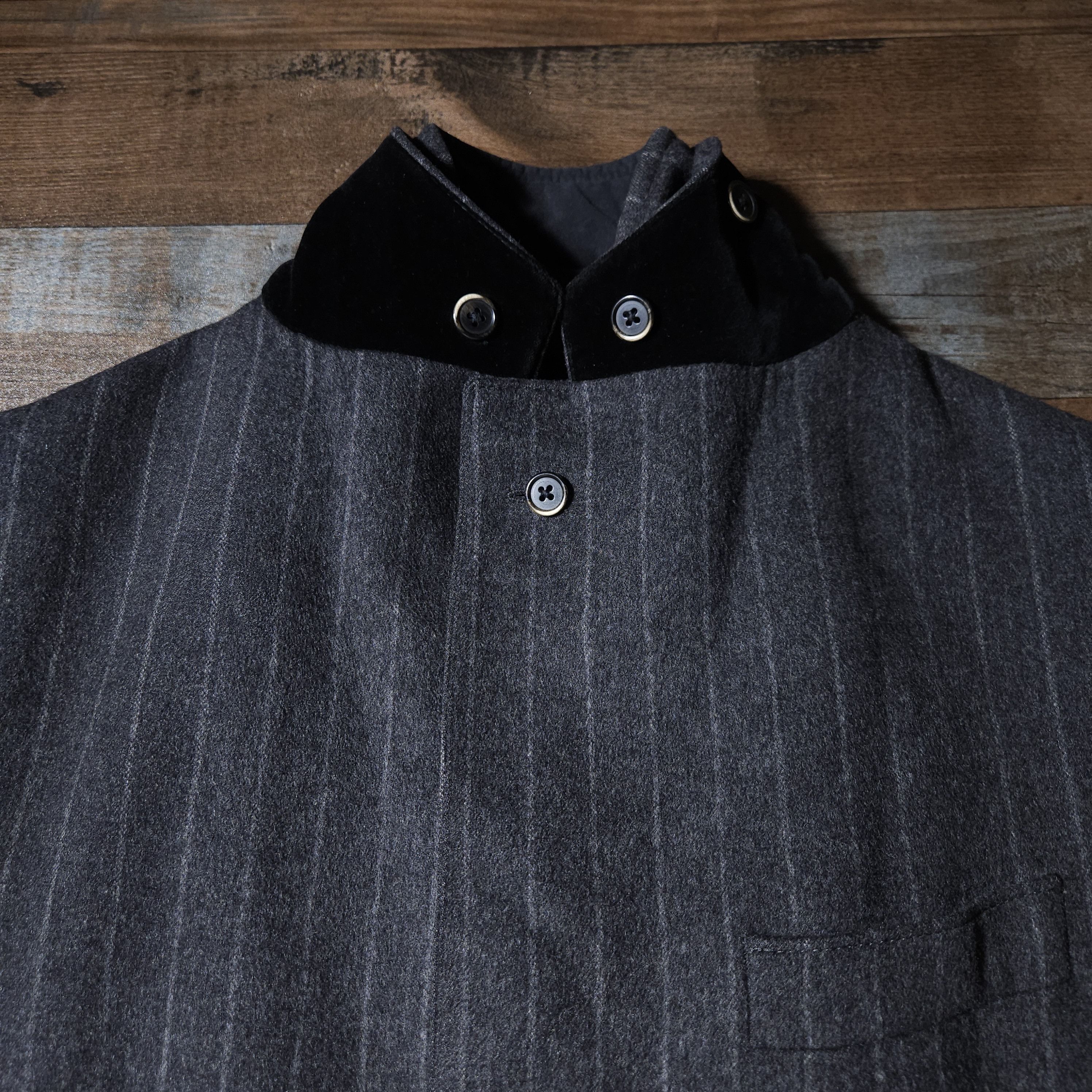 Corneliani Corneliani ID Wool Zip Coat Removable Vest Pinstripe Size US M / EU 48-50 / 2 - 9 Thumbnail