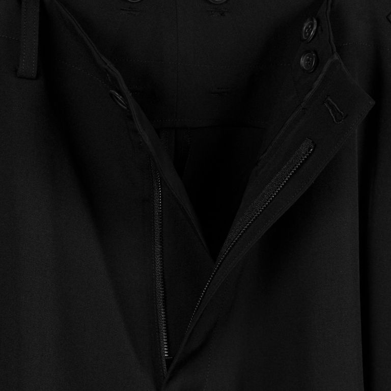 Yohji Yamamoto Yohji Yamamoto Pour Homme Gabardine Side Tuck Suspender Pant Size US 30 / EU 46 - 9 Thumbnail