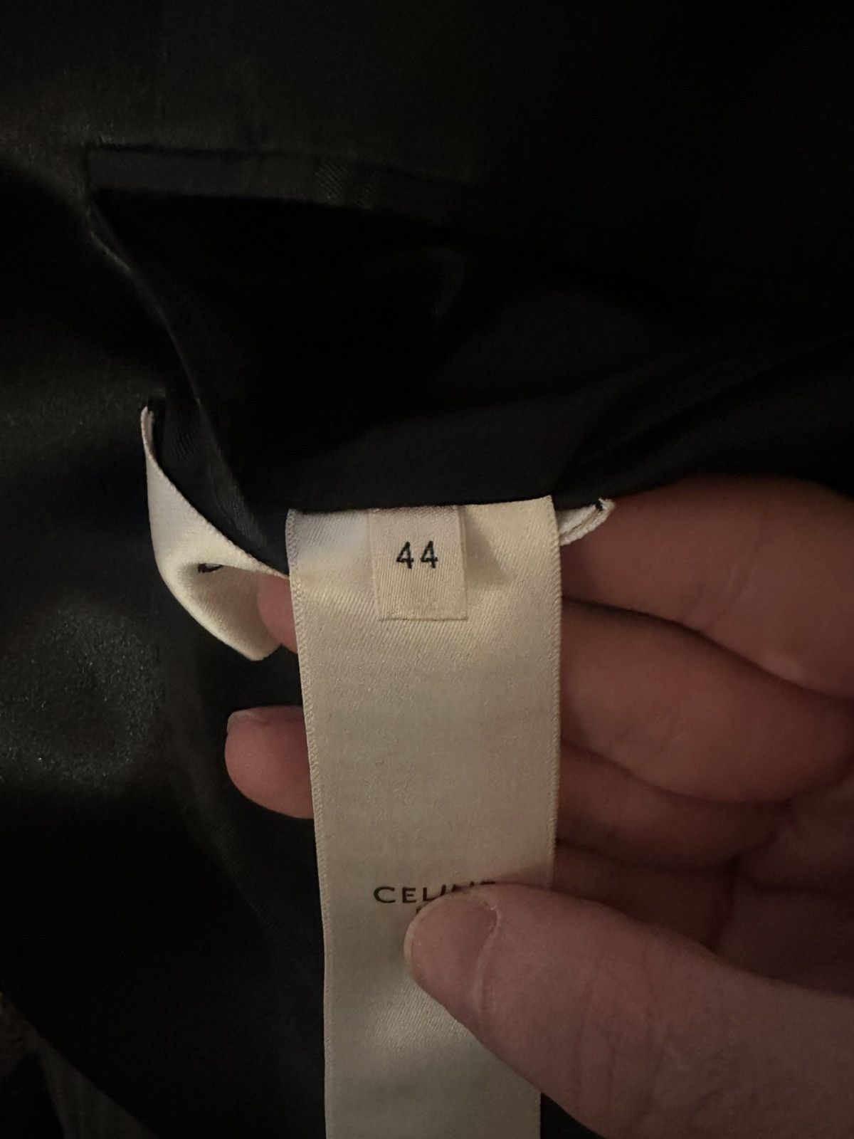 Celine × Hedi Slimane SS20 Tuxedo Jacket Double Breasted Black Wool Gabardine Size 44R - 10 Thumbnail