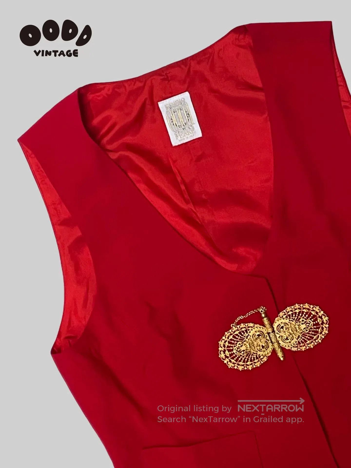 Gianfranco Ferre Gianfranco Ferré Red Vest with Metal Closure. Size S / US 4 / IT 40 - 4 Thumbnail