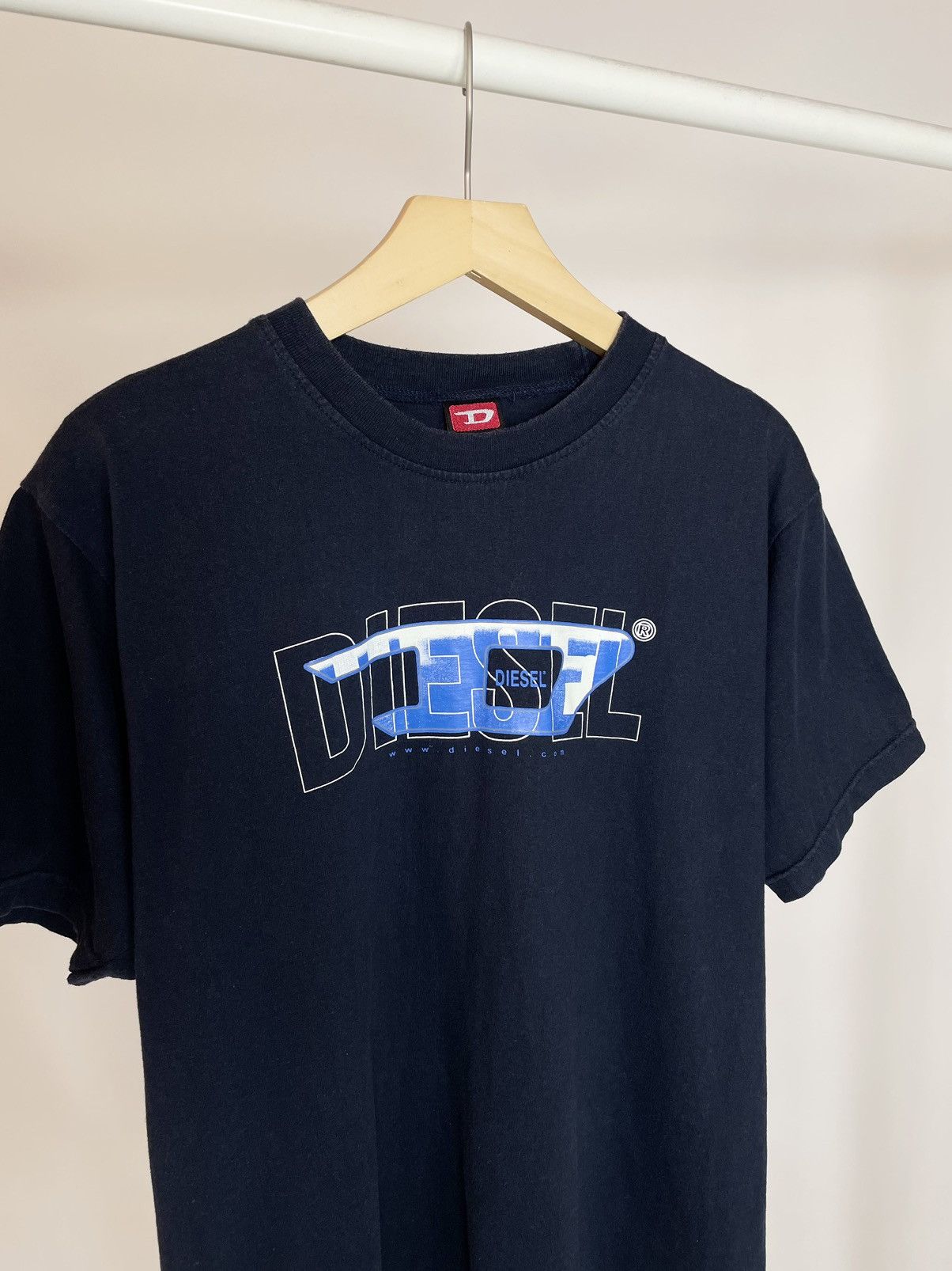 Diesel DIESEL 🥶 Vintage D logo dark blue punk tee t shirt Size US L / EU 52-54 / 3 - 3 Thumbnail
