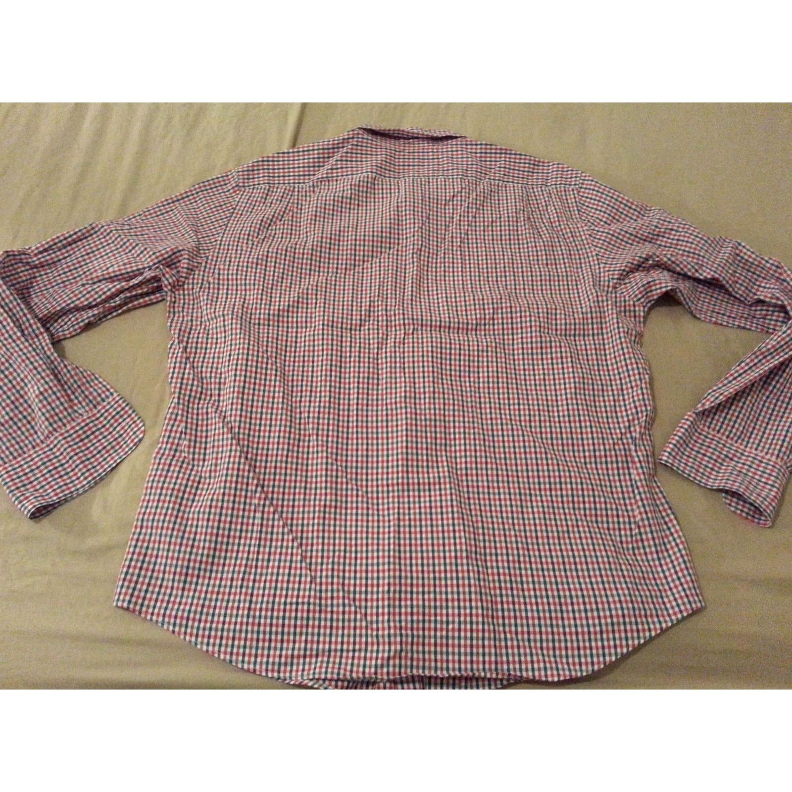 J.Crew VINTAGE Mens J. Crew Plaid Dress Shirt XL Cotton Long Button Size 46R - 2 Thumbnail