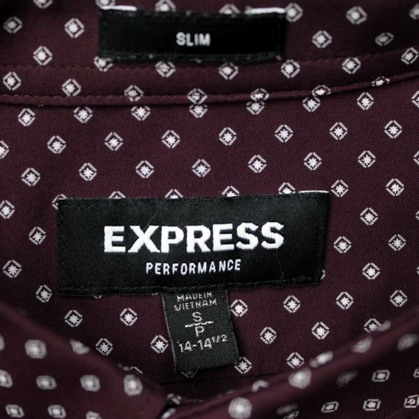 Express Express Shirt Mens S Red Performance Men Geometric Stretch Short Sleeve Size US S / EU 44-46 / 1 - 6 Thumbnail