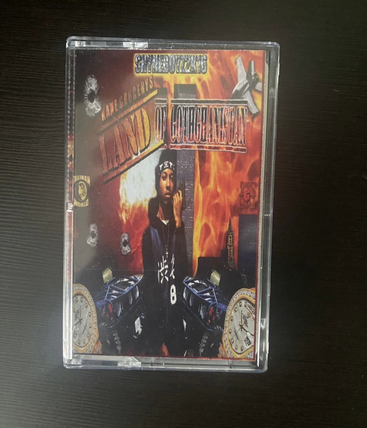 image of Drain Gang x Goth&money Kane Grocerys-Land Of Gothghanistan Official Cassette Drain in Black, Men's