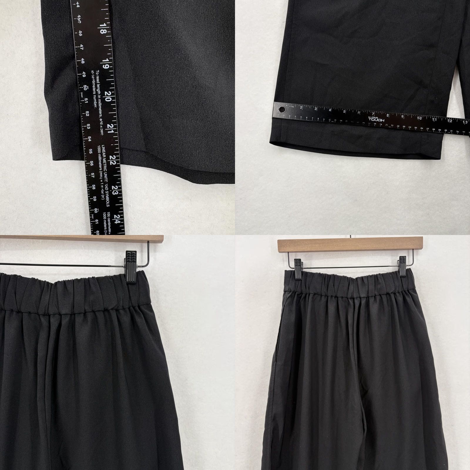 Madewell Madewell Pants Womens XS Black Wide-Leg Cropped Pull On Elastic Waist Casual Size 26" / US 2 / IT 38 - 8 Thumbnail