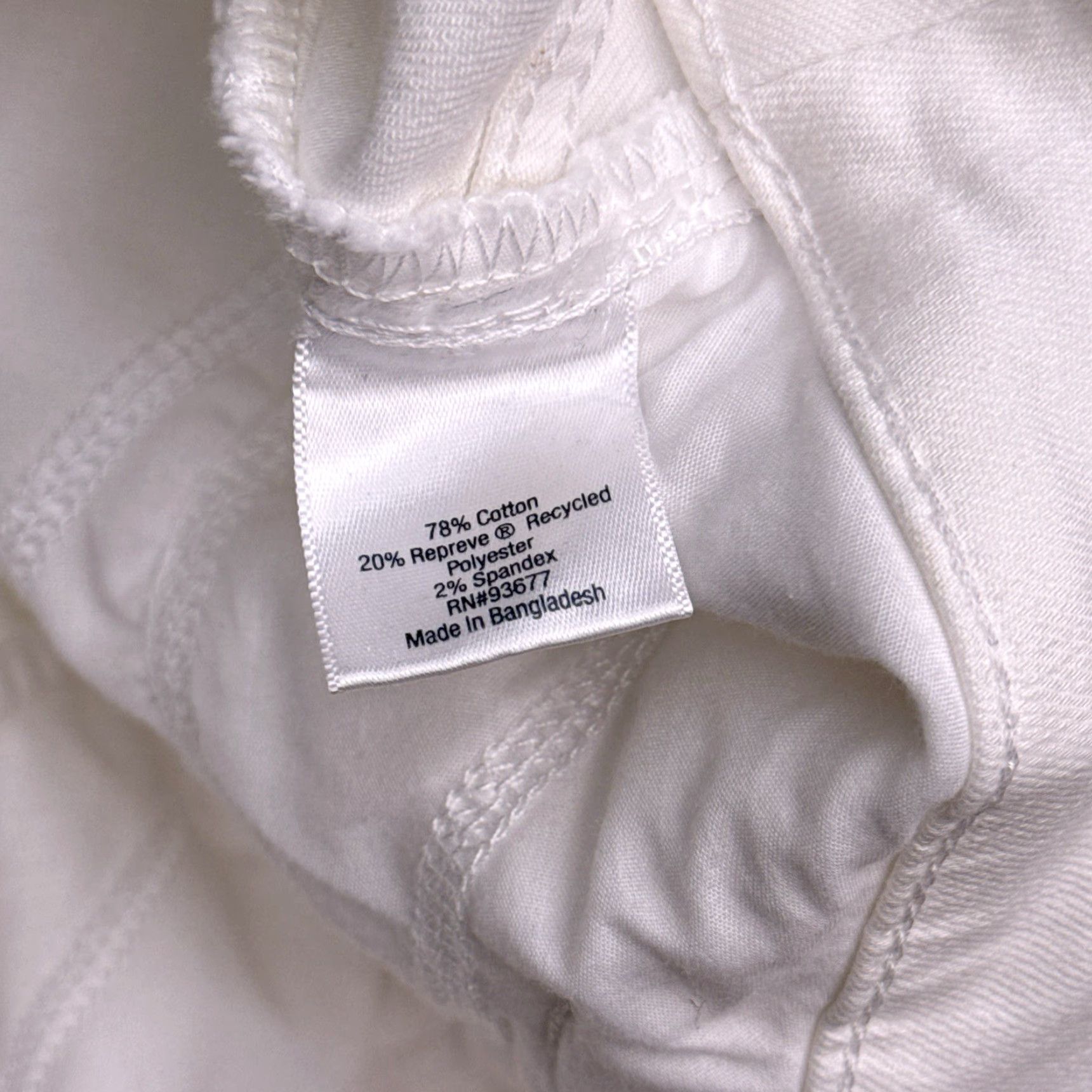 Vintage St Johns Bay Skinny Jeans Womens 12 White Mid Rise Stretch New Size 34" / US 12 / IT 48 - 7 Thumbnail