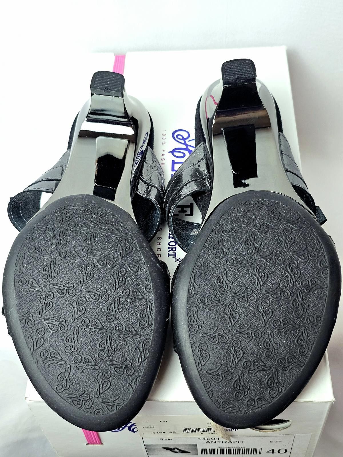 Other Helle Comfort Women's 14004 Anthracite Heels Size 40/9-9.5 Size US 9.5 / IT 39.5 - 5 Thumbnail