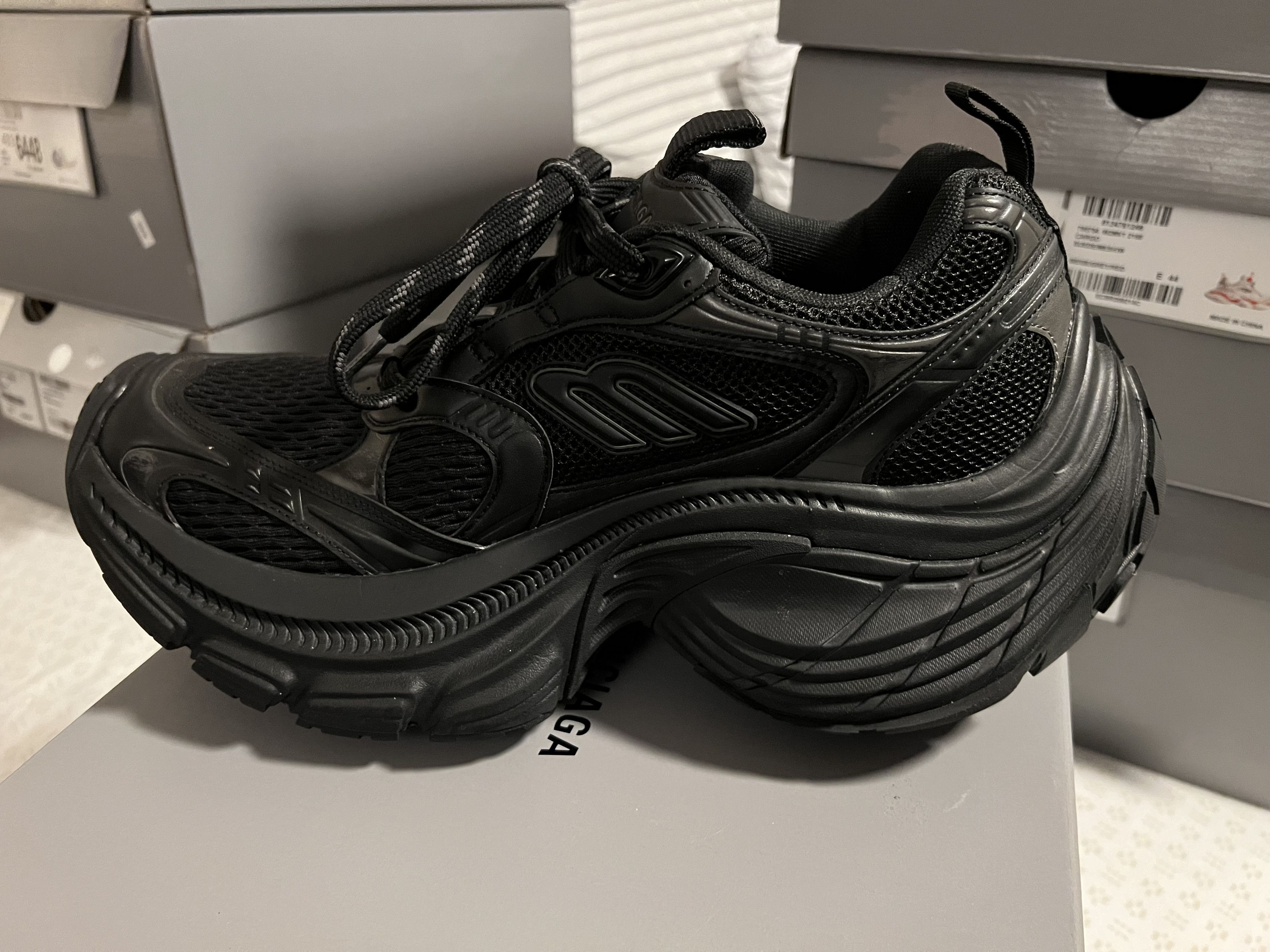 Balenciaga Balenciaga 10XL Sneakers - Black/Black Size US 11 / EU 44 - 4 Thumbnail