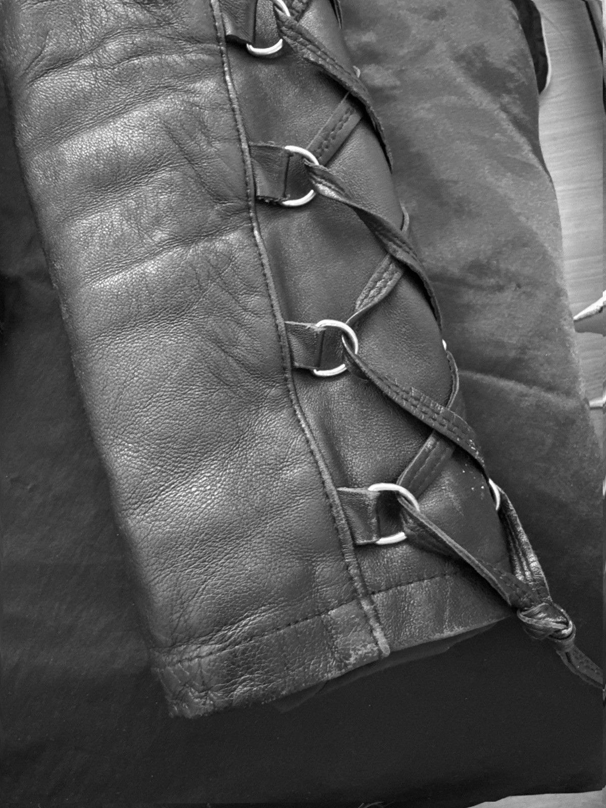 Vintage Amazing leather avant-garde distressed jacket Size M / US 6-8 / IT 42-44 - 5 Thumbnail
