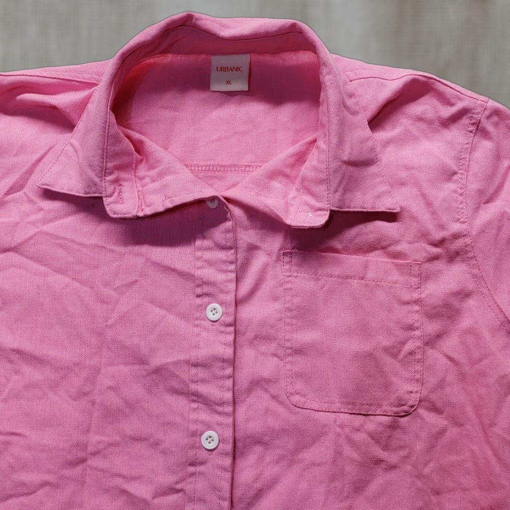 Vintage Vintage Pink Button-Up Shirt Women's XL Long Sleeve Casual Fall Spring Winter Size XL / US 12-14 / IT 48-50 - 1 Thumbnail