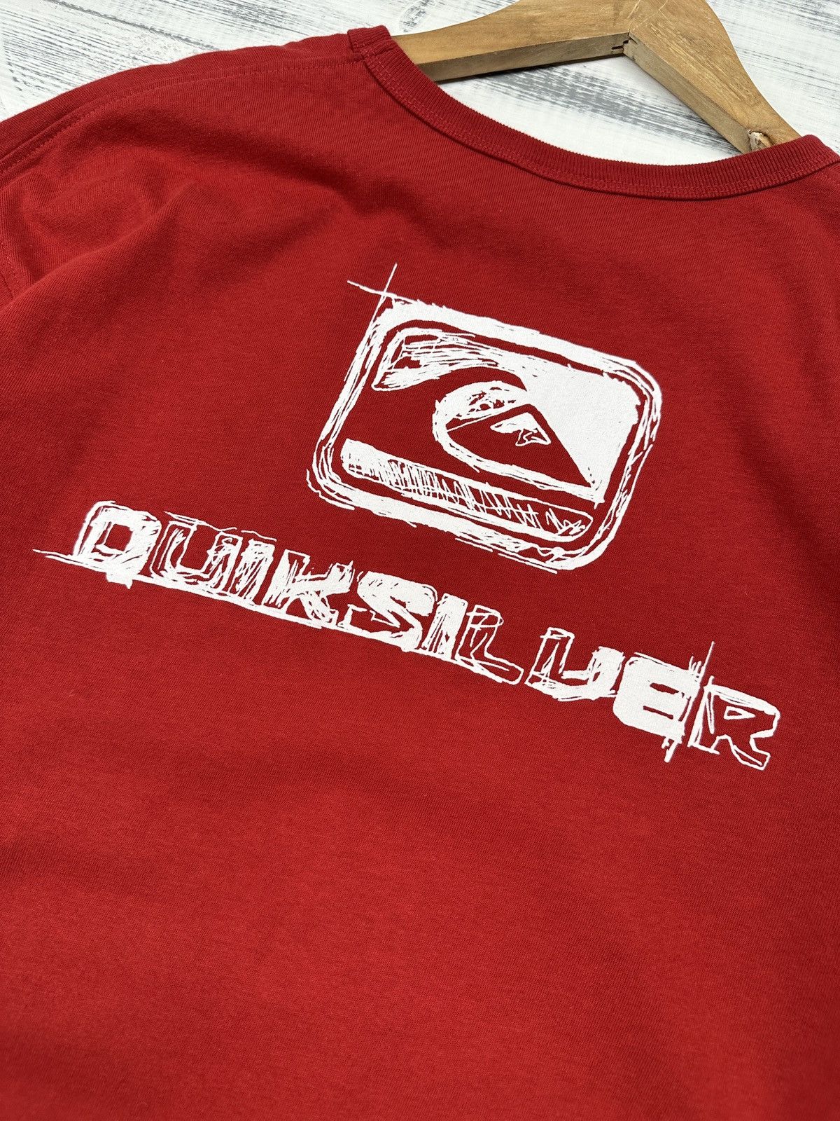 Quiksilver 90s Vintage QUIKSILVER Surf Big Logo Long Sleeve T-Shirt Red Size US XXL / EU 58 / 5 - 8 Thumbnail