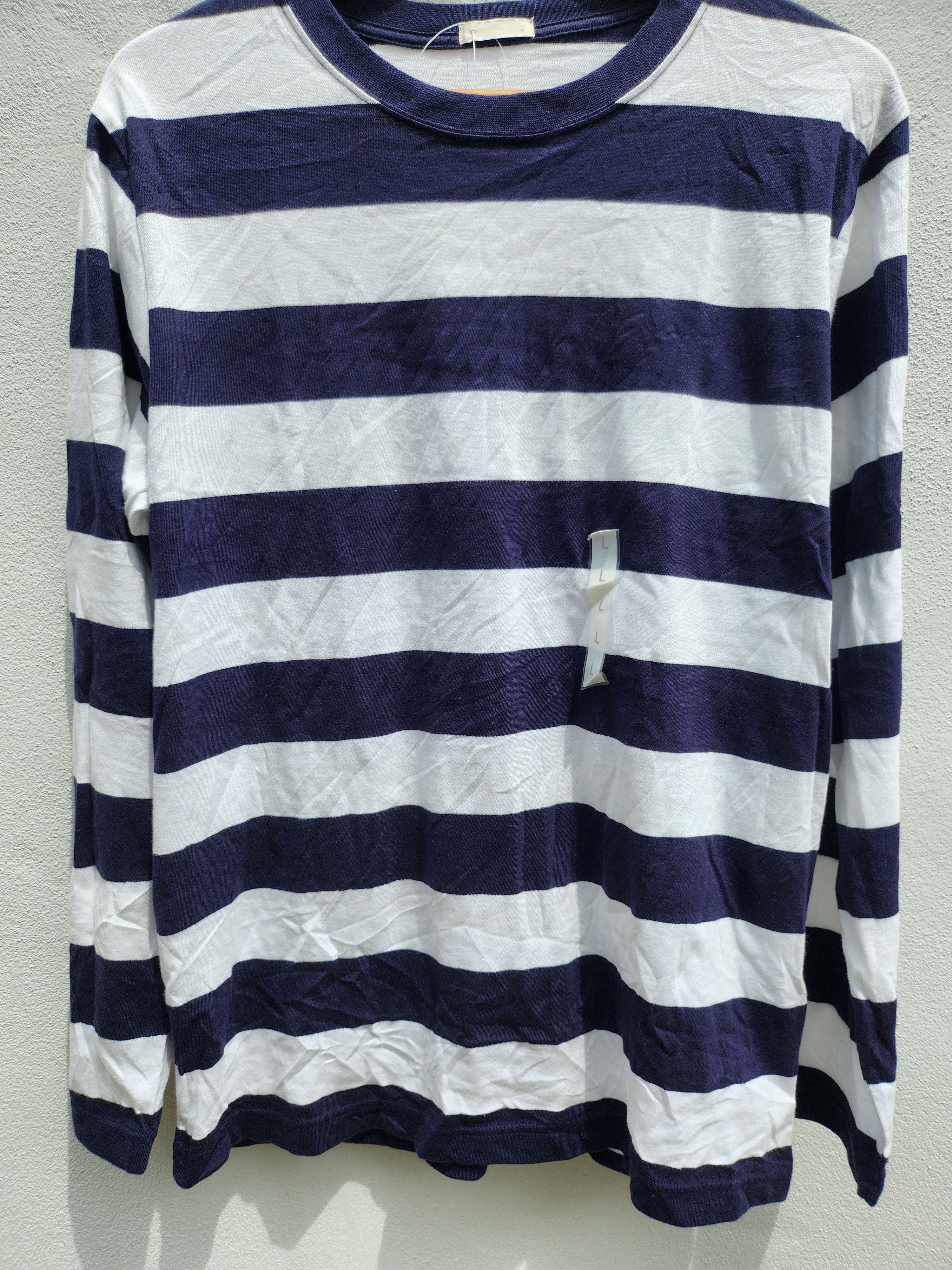 Japanese Brand 💥GU Striped Grunge Kurt Cobain Style Tee Size US L / EU 52-54 / 3 - 3 Thumbnail