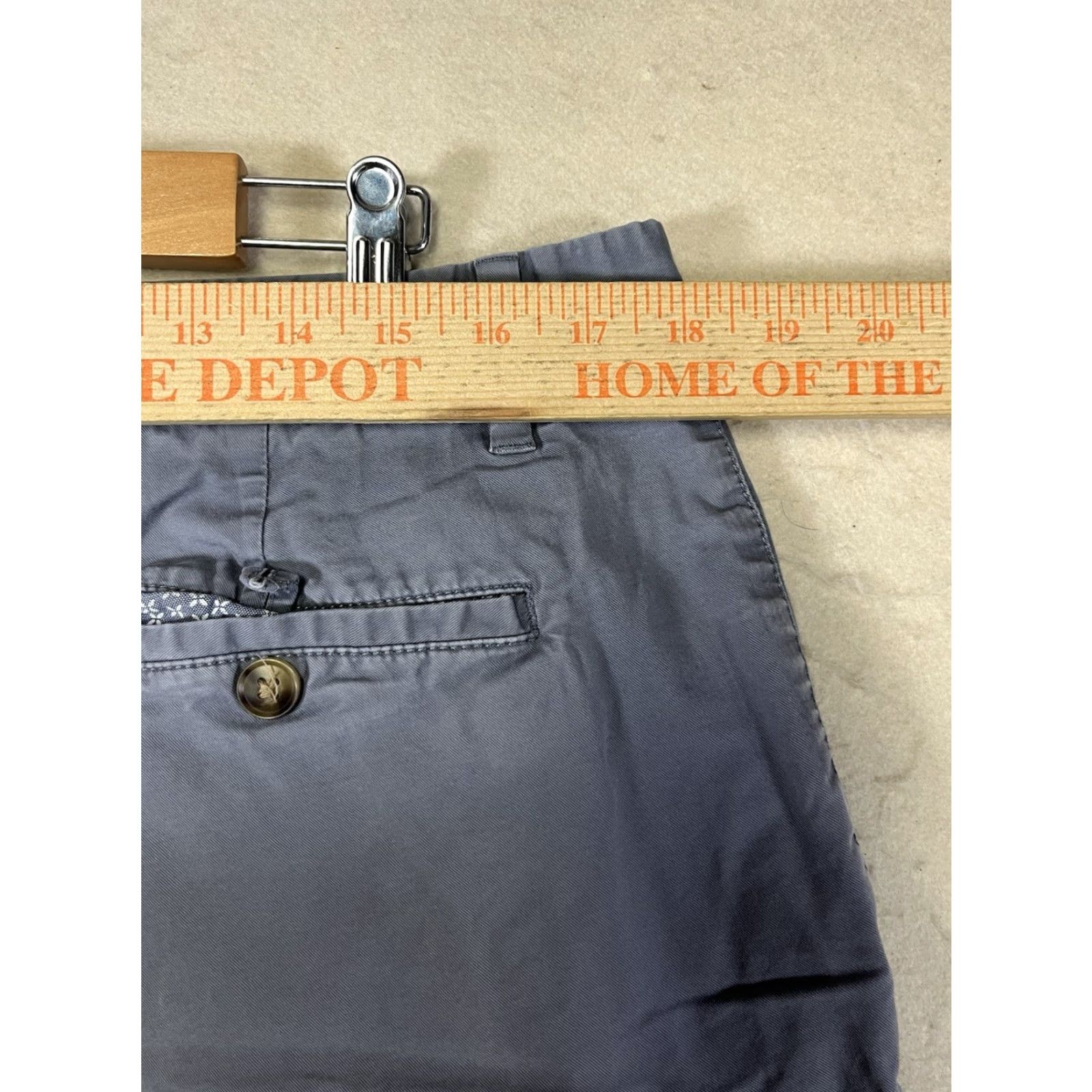 Bonobos Bonobos Classic Chino Shorts Men's 35 Gray 9" Inseam Casual Pocket Logo Flat Front Zip Belt Loops Regular Size 35 Cotton Knit Medium Wash Men Size US 35 - 3 Thumbnail