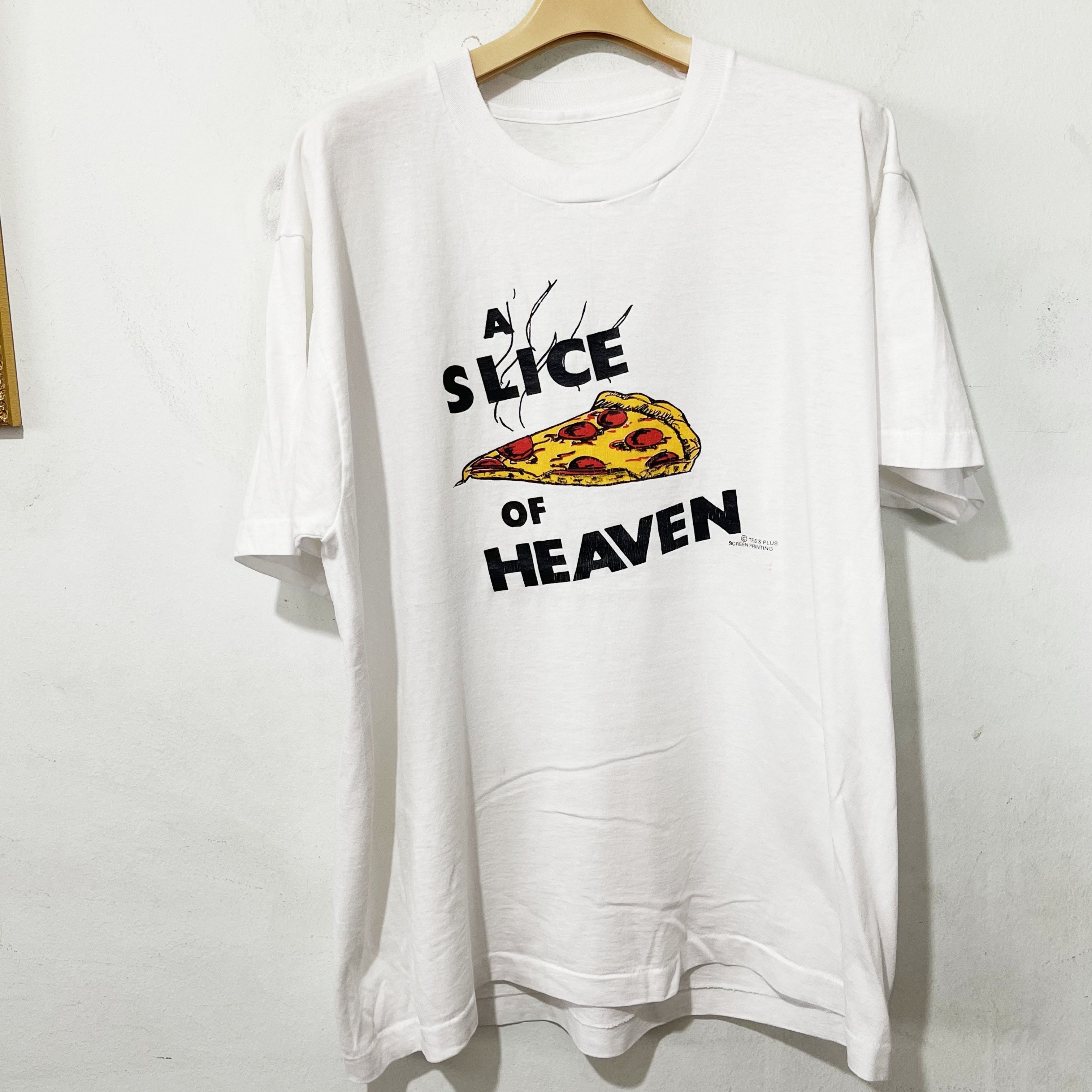 Vintage Vintage 90s Pizza T-Shirt “A Slice of Heaven” T-shirt Size US L / EU 52-54 / 3 - 1 Thumbnail