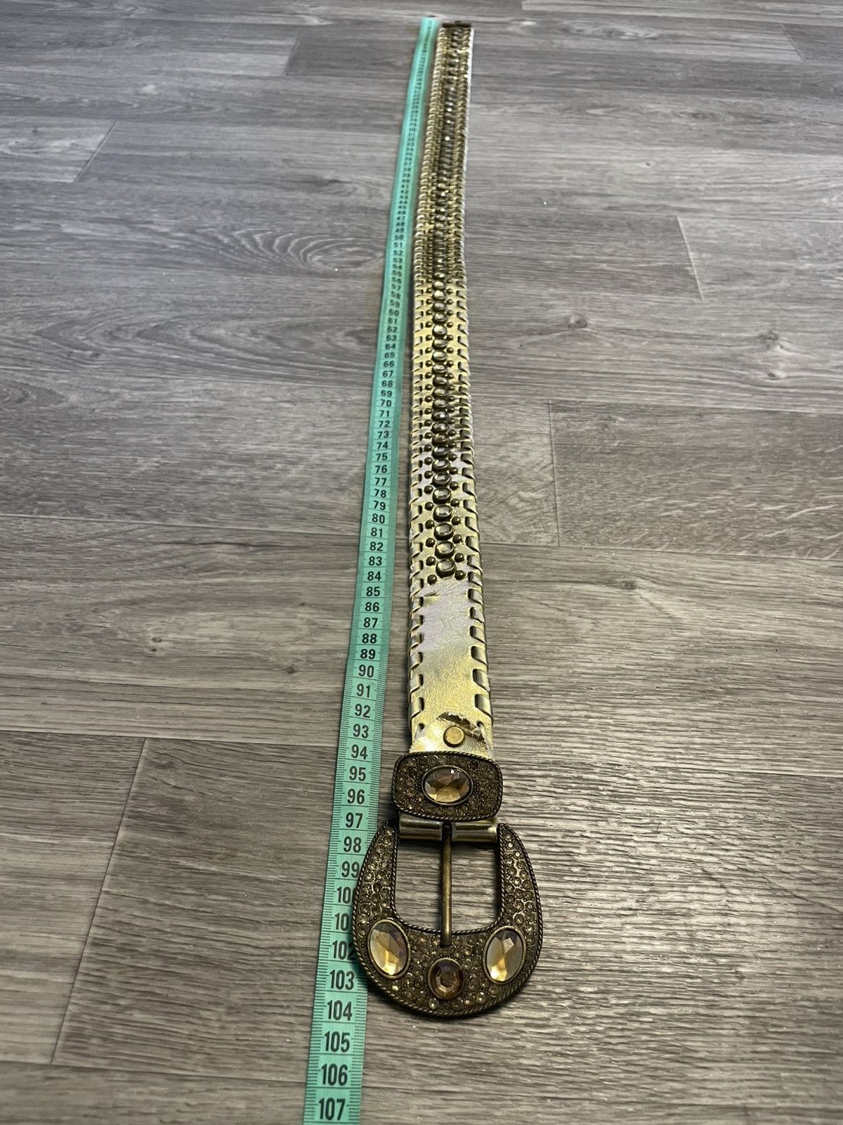 Other Vintage Gold Studded Belt With Stones Y2K Size ONE SIZE - 17 Thumbnail