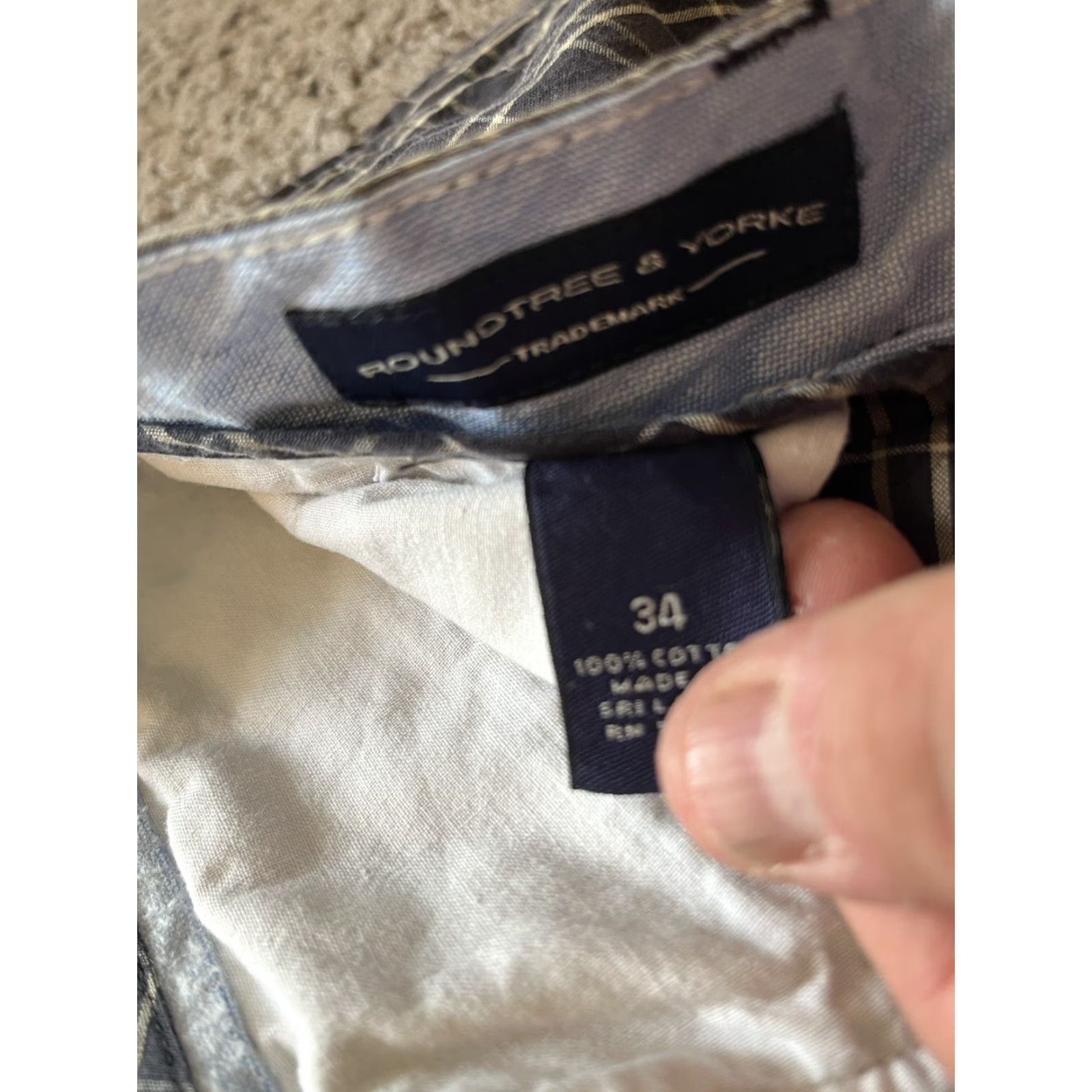 Roundtree & Yorke VINTAGE Roundtree & Yorke Plaid Cargo Shorts 34 Black Regular Mens Size US 34 / EU 50 - 4 Thumbnail
