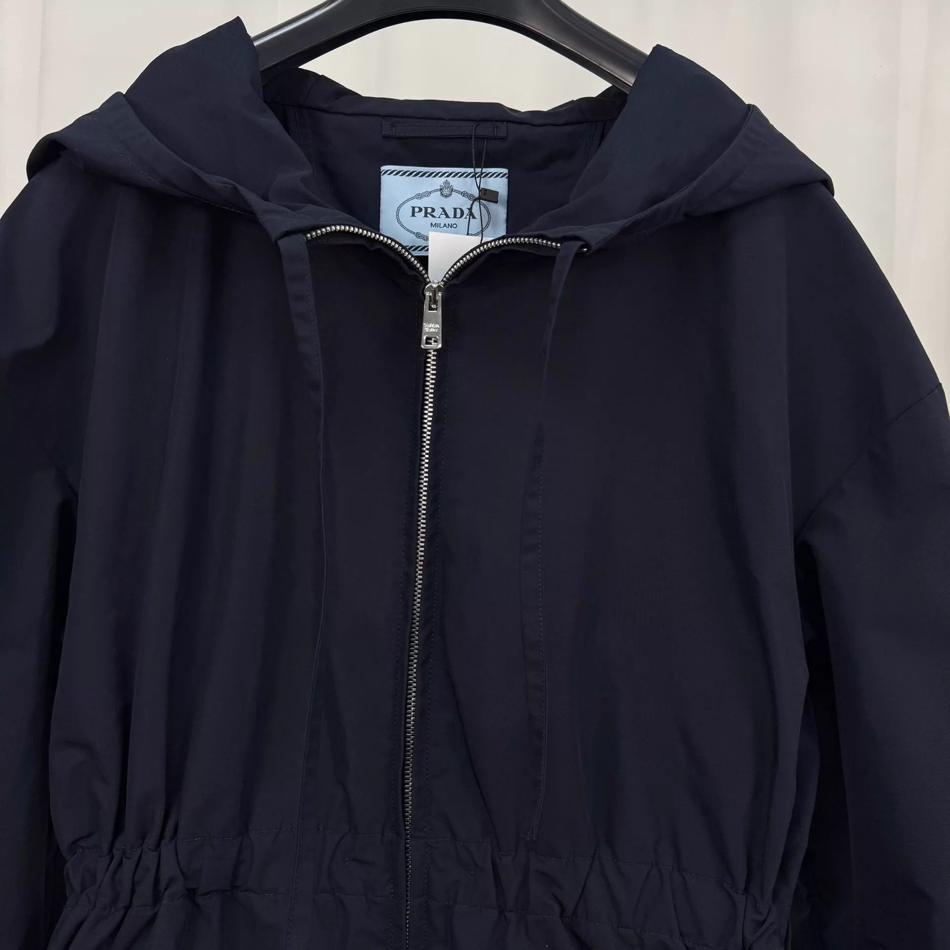 Prada Prada Navy Blue Cinched Waist Trench Coat 42 EU Mint Size M / US 6-8 / IT 42-44 - 3 Thumbnail