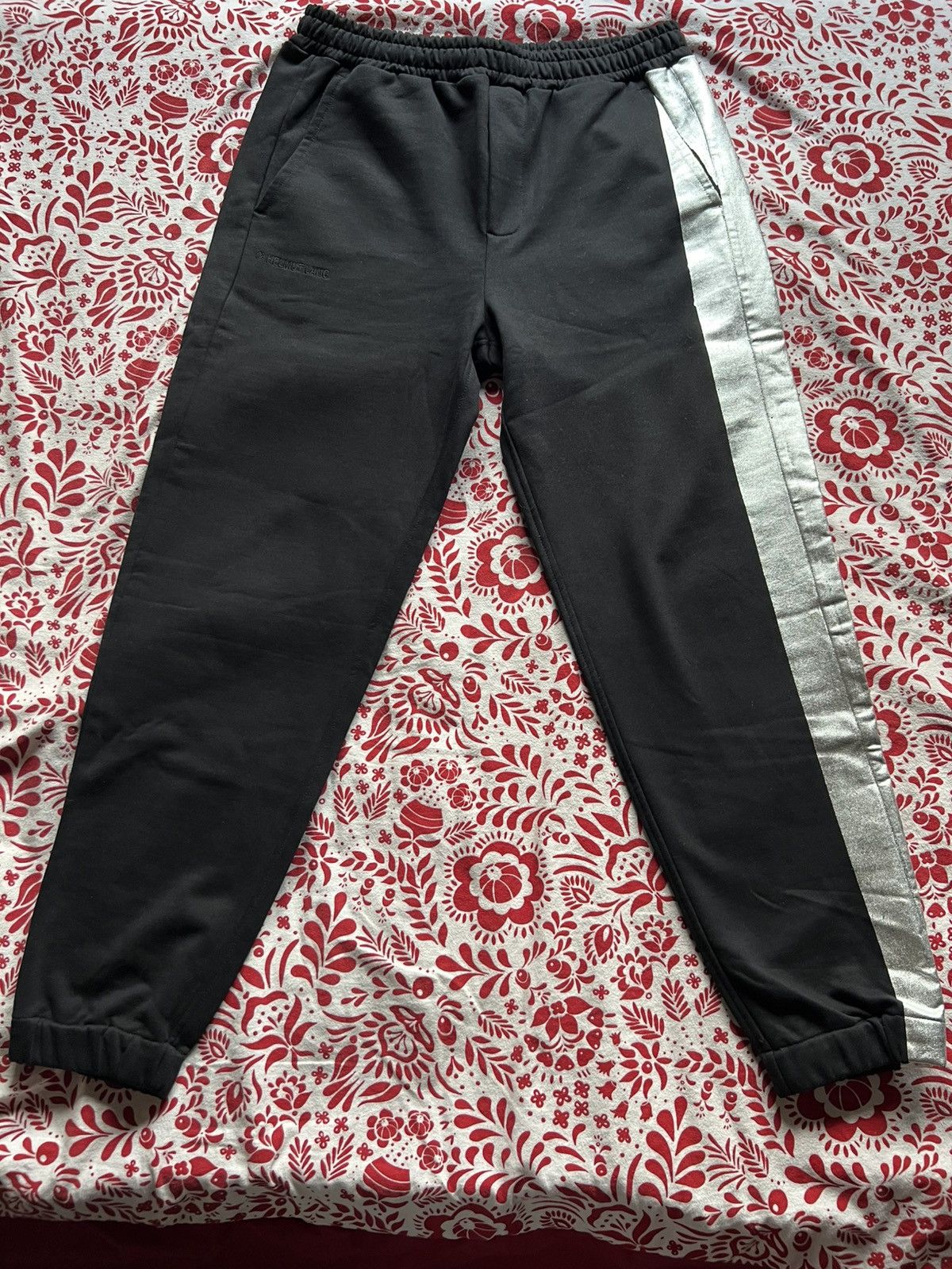 Helmut Lang Helmut Lang Silver striped sweatpants Size US 38 / EU 54 - 1 Thumbnail