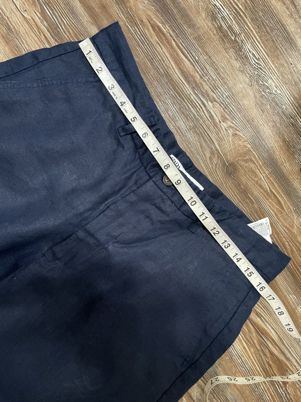 Zara Zara Linen Walk Summer Shorts Navy Size S 31 5" Inseam Size US 31 - 2 Thumbnail