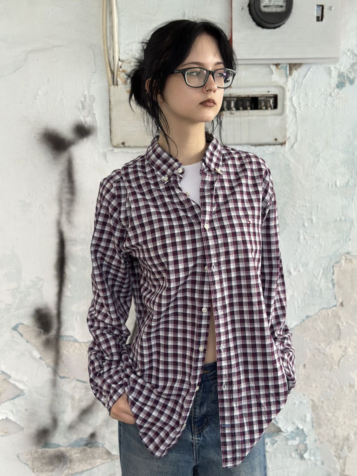 Tommy Hilfiger VTG Tommy Hilfiger Checked Shirt Size L Y2K 00s Old Money Size US L / EU 52-54 / 3 - 2 Thumbnail