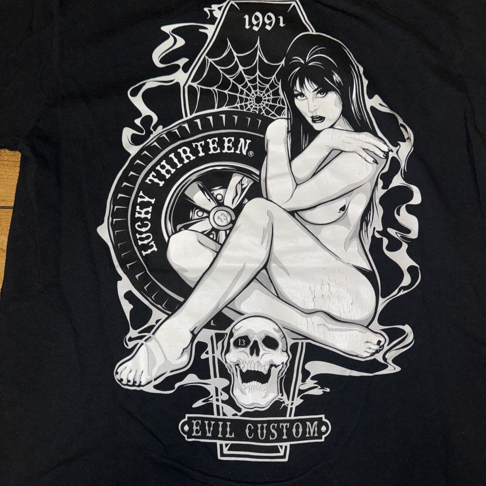 Band Tees × Vintage The Original Lucky 13 T-Shirt Black Small 17x26 Size US S / EU 44-46 / 1 - 1 Thumbnail