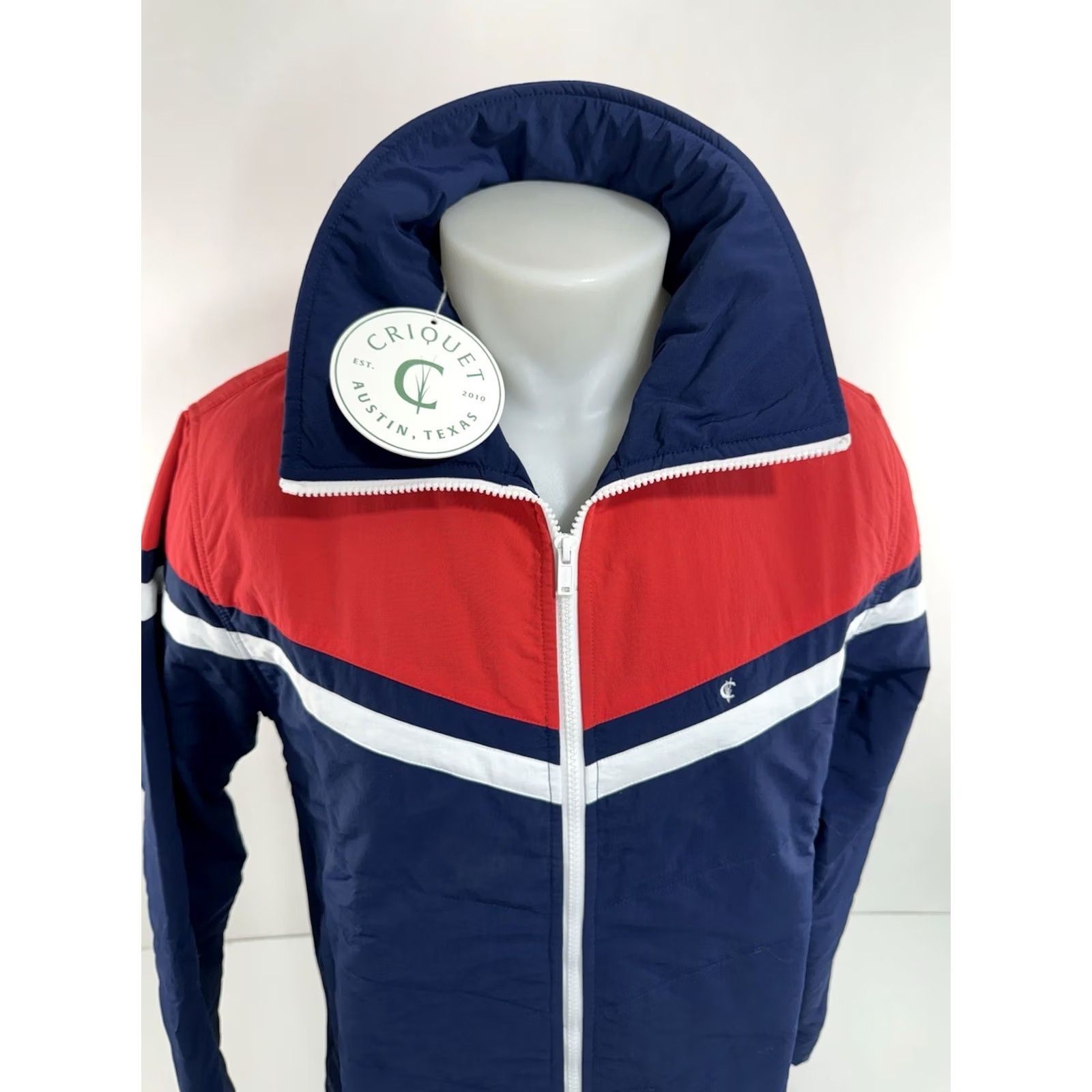Vintage CRIQUET Jacket S Adult Blue / Red / White Quilted Embroidered Ski Theme 2022 Nylon Jacket Shirt Size US S / EU 44-46 / 1 - 3 Thumbnail
