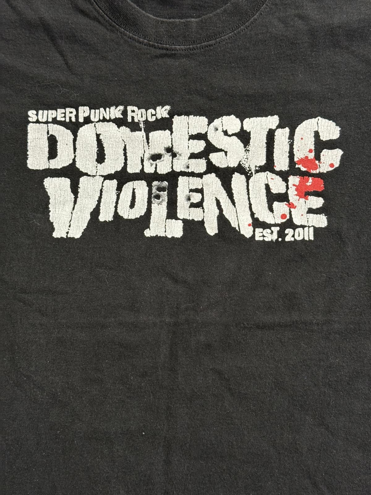 Designer Band Domestic Violence T-shirt Super Punk Rock Tee M Size US M / EU 48-50 / 2 - 3 Thumbnail