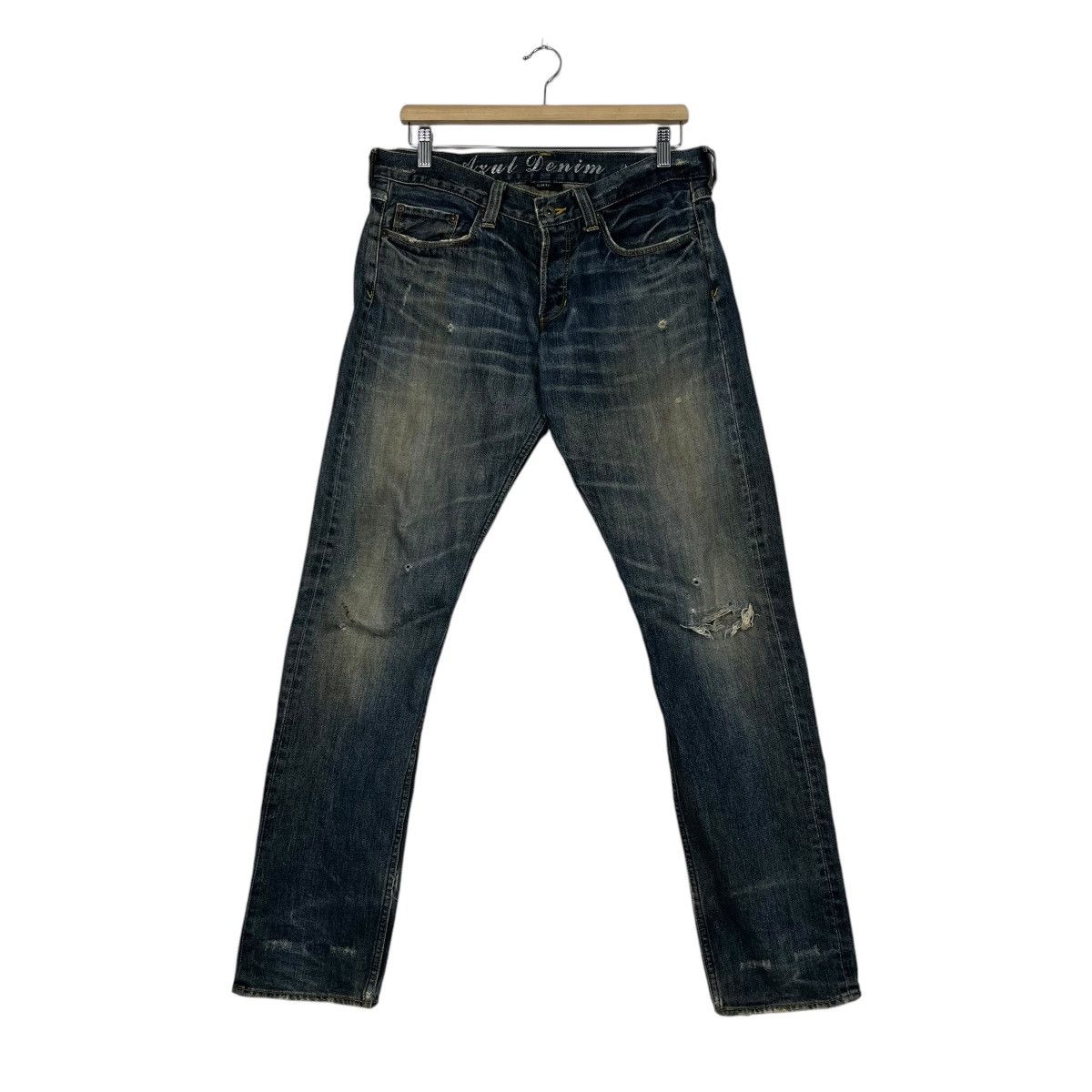 Japanese Brand Vintage Azul By Moussy Distressed Denim Size 32" / US 10 / IT 46 - 1 Thumbnail