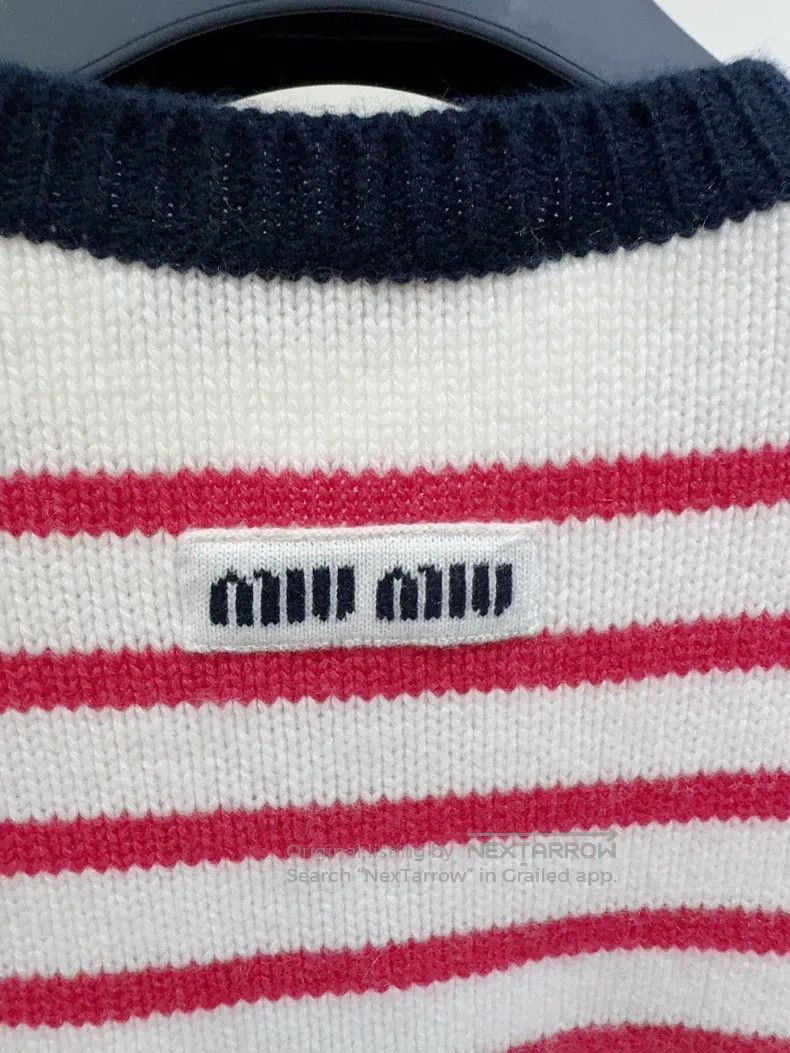 Miu Miu Miu Miu 36 Striped cardigan in early spring Size S / US 4 / IT 40 - 3 Thumbnail