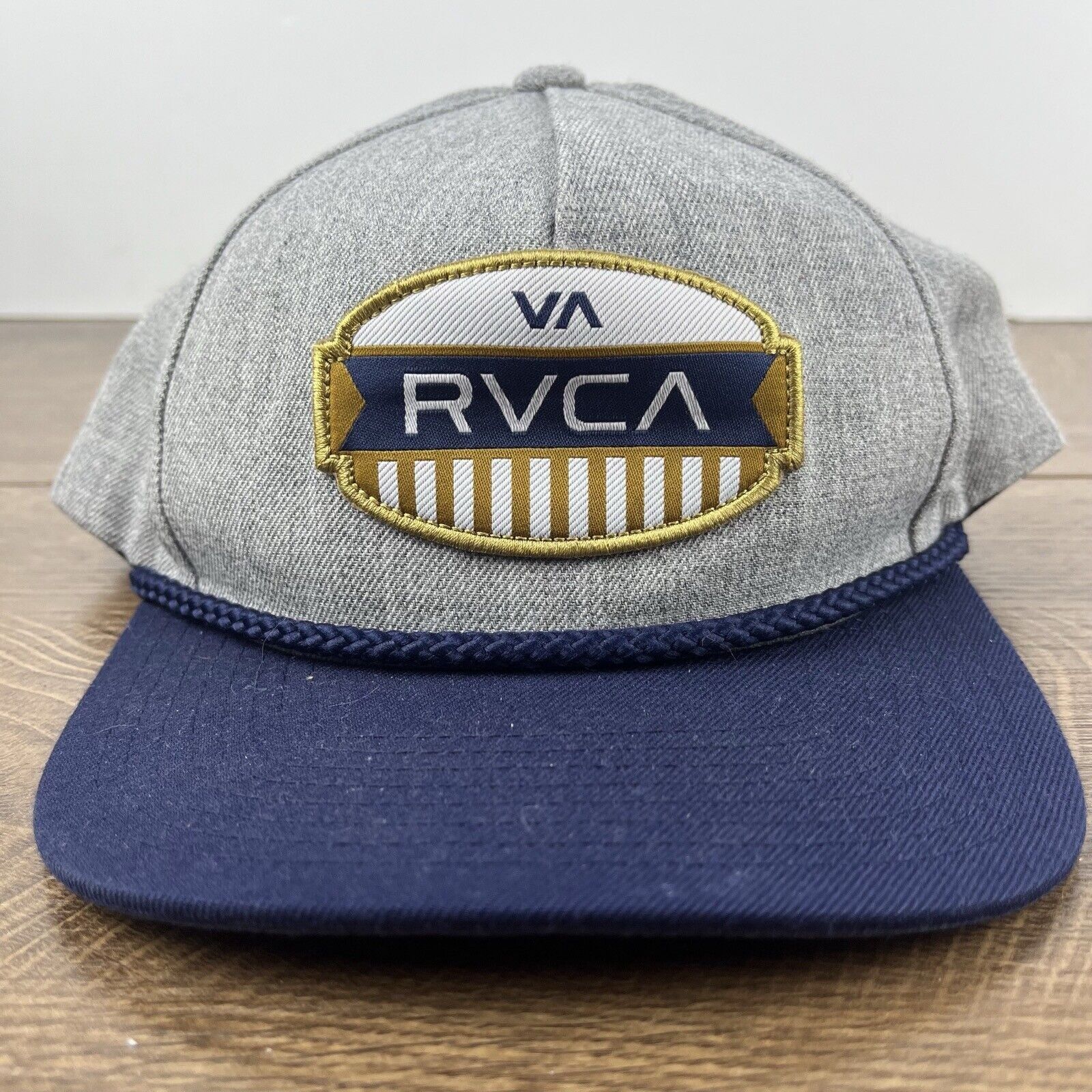 RVCA RVCA Snapback Hat RVCA Hat Gray Cap Adjustable Hat Gray Adul Size ONE SIZE - 5 Thumbnail