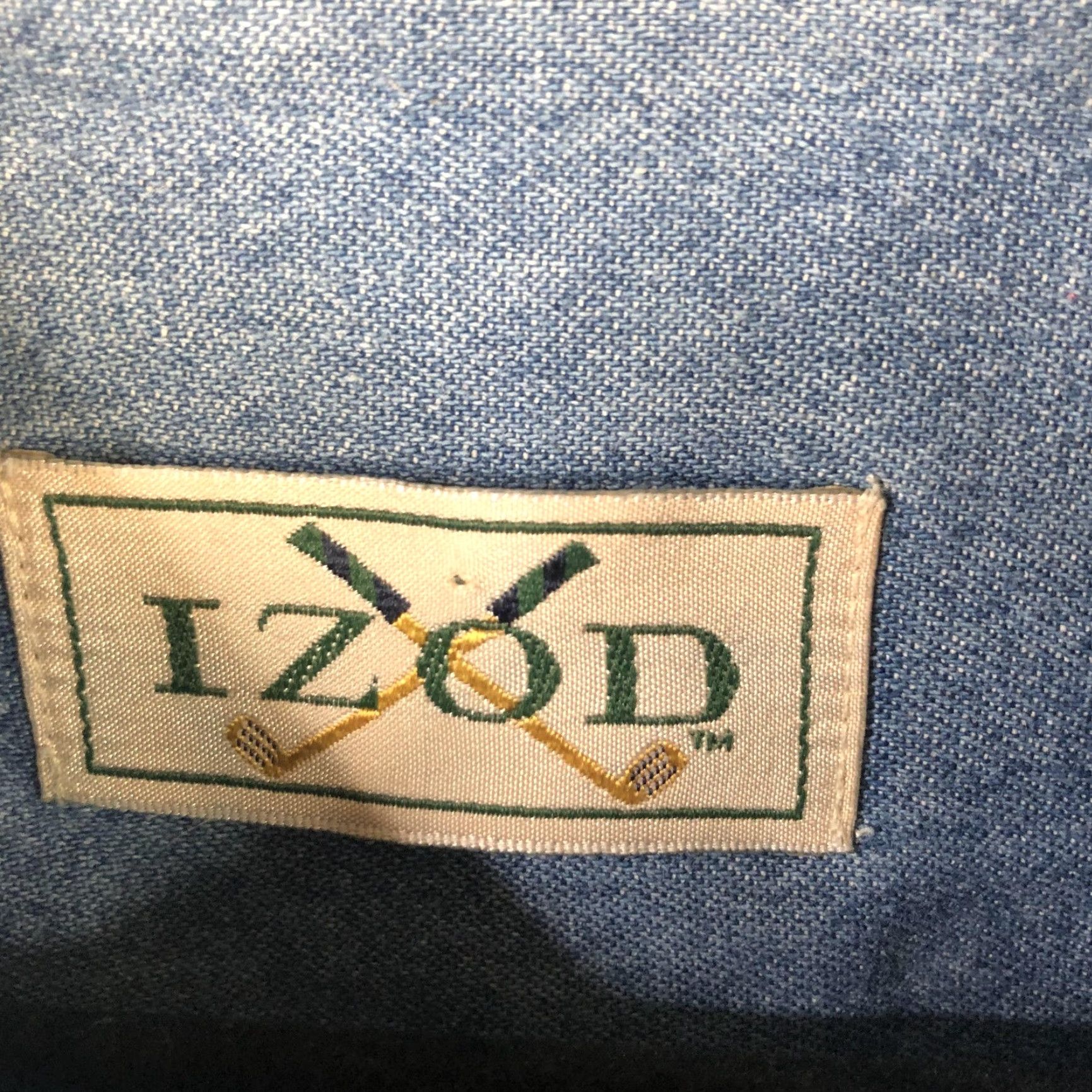 Izod VINTAGE IZOD Denim Shirt Mens XL Blue Button-Down Long Sleeve Pocket Casual Chambray Shirt Mens Size US XL / EU 56 / 4 - 5 Thumbnail