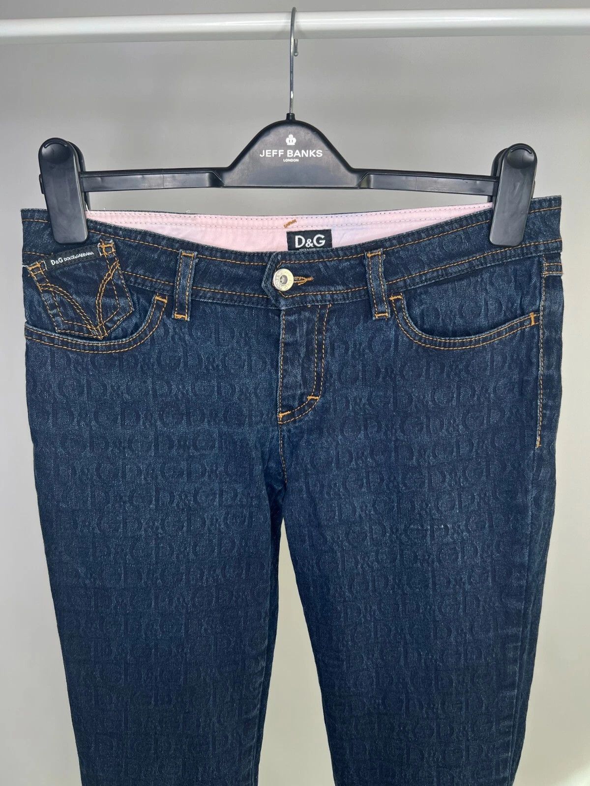 Dolce & Gabbana Vintage Dolce & Gabbana Wonder Y2K Monogram Very Tight Jeans Size 31" - 2 Thumbnail