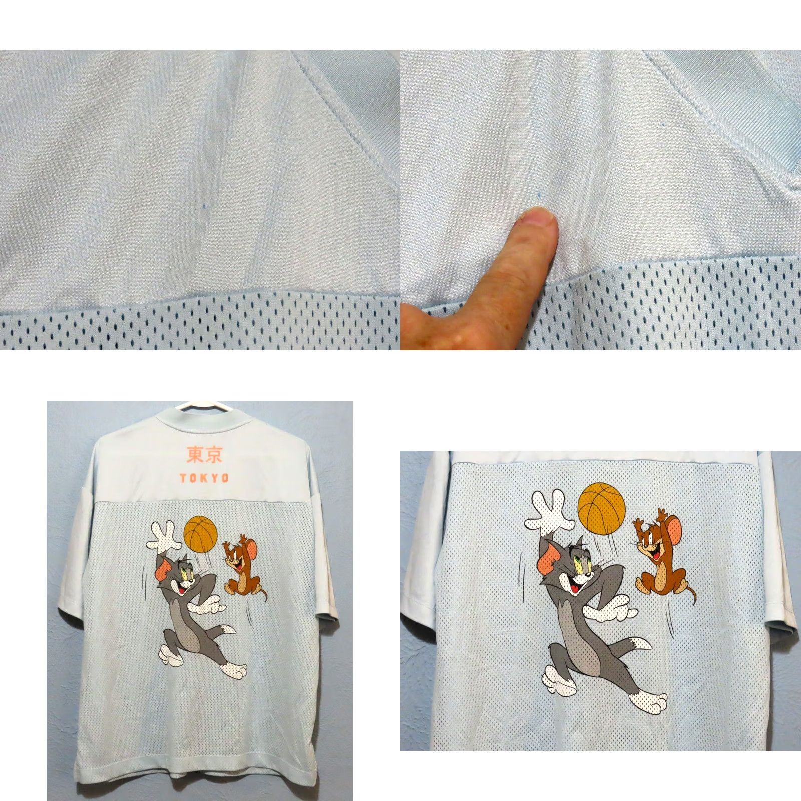 Vintage VINTAGE Tom & Jerry Tokyo Japan Light Blue Men's M Warner Bros. Jersey T-Shirt Cotton? Wait: cannot add. Size US M / EU 48-50 / 2 - 8 Thumbnail