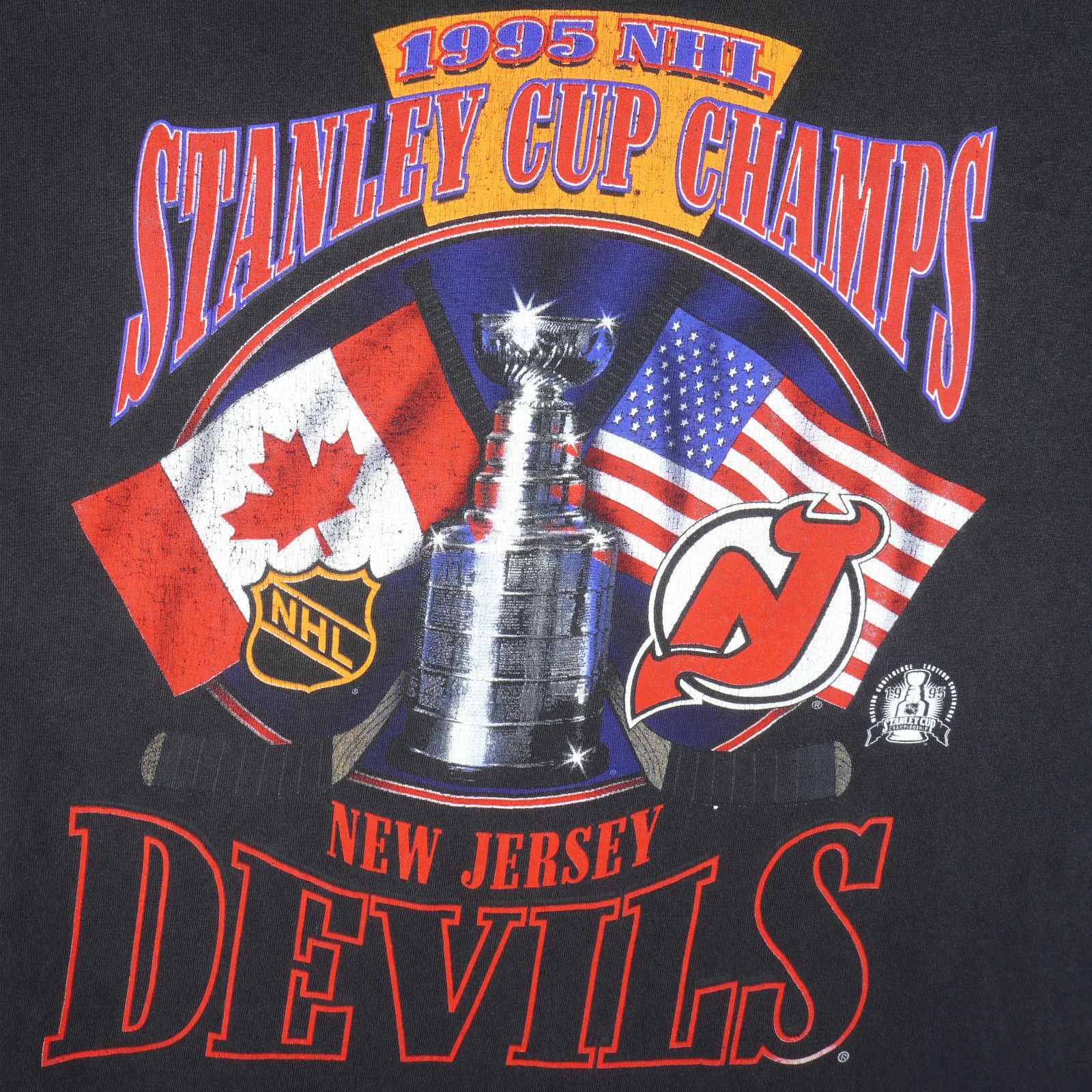 Starter New Jersey Devils 1995 NHL Stanley Cup Champs Starter T Sz L Size US L / EU 52-54 / 3 - 4 Thumbnail