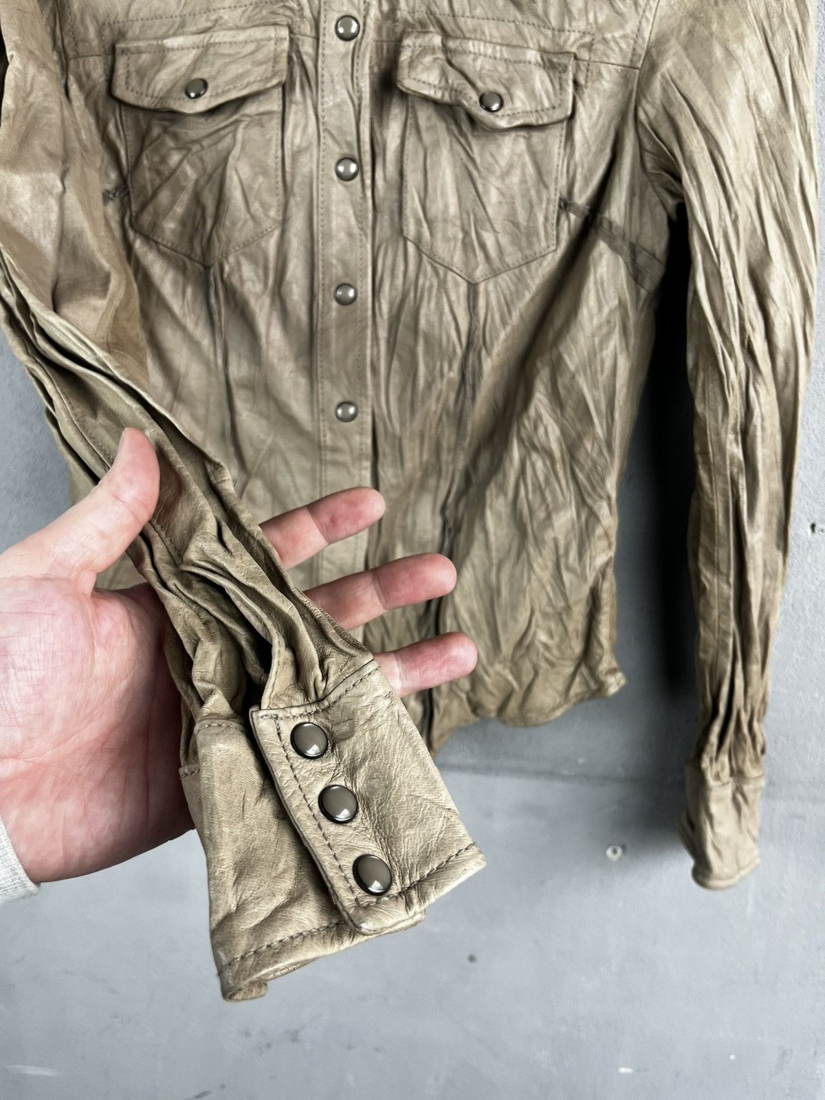 Allsaints Allsaints shirt leather jacket Size L / US 10 / IT 46 - 3 Thumbnail