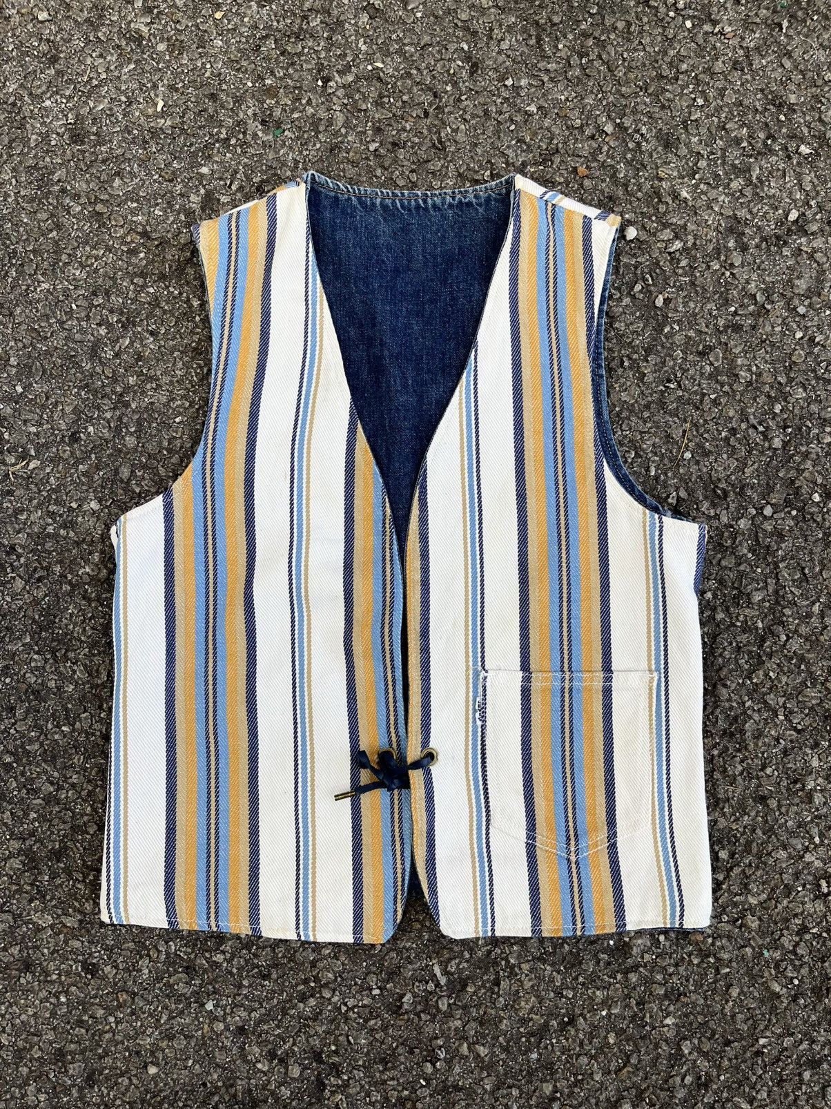 Levi's Vintage Levi’s Big E Orange Tab Reversible Denim Vest Size US S / EU 44-46 / 1 - 7 Thumbnail